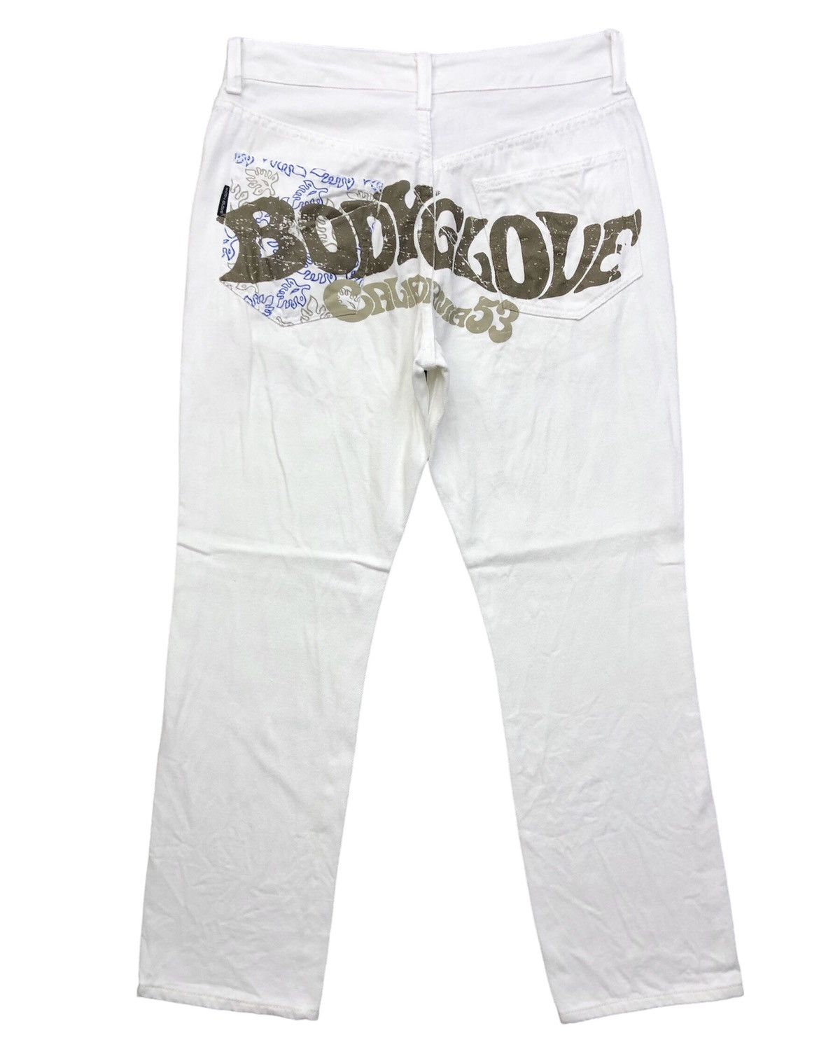 Vintage Body Glove California 53 Backprint White Jeans
