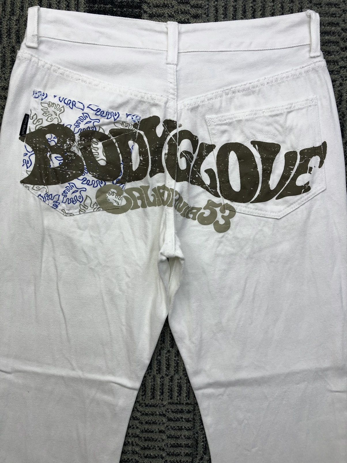 Vintage Body Glove California 53 Backprint White Jeans