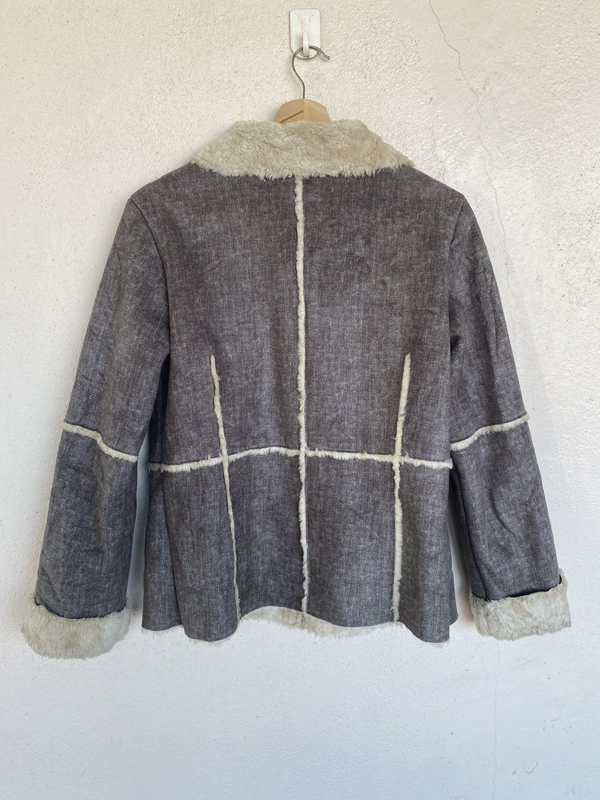 If Six Was Nine Alpha Cubic Shearling Jacket Fur Sherpa Patchwork Size US M / EU 48-50 / 2 - 2 Thumbnail