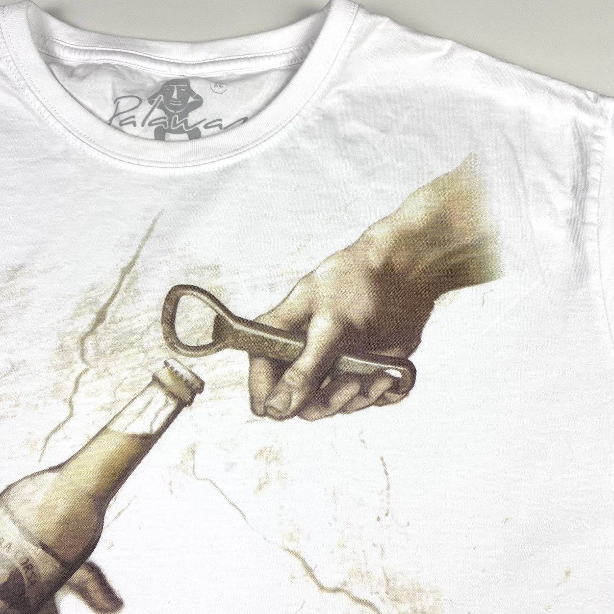 Band Tees Vintage Art Humor Leonardo Da Vinci T Shirt Alcohol VTG Size US XL / EU 56 / 4 - 4 Thumbnail