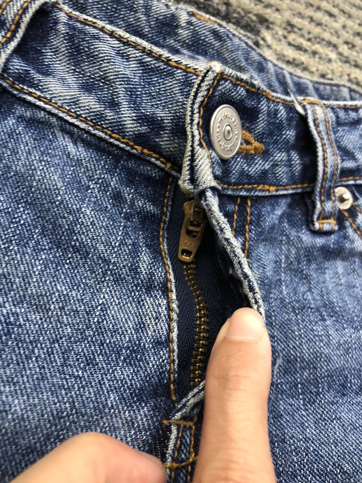 Japanese Brand M.Deux Ripped Flared Bootcut Faded Blue Jeans Size 27" / US 4 / IT 40 - 10 Thumbnail