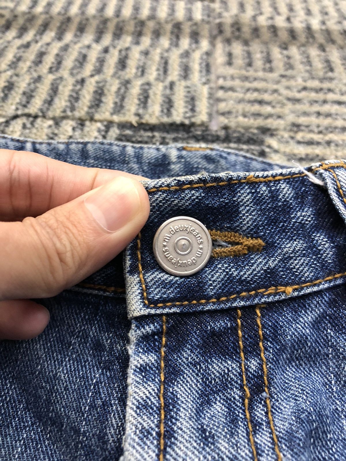 Japanese Brand M.Deux Ripped Flared Bootcut Faded Blue Jeans Size 27" / US 4 / IT 40 - 9 Thumbnail