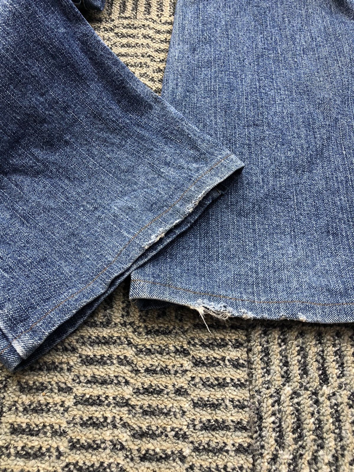 Japanese Brand M.Deux Ripped Flared Bootcut Faded Blue Jeans Size 27" / US 4 / IT 40 - 14 Thumbnail