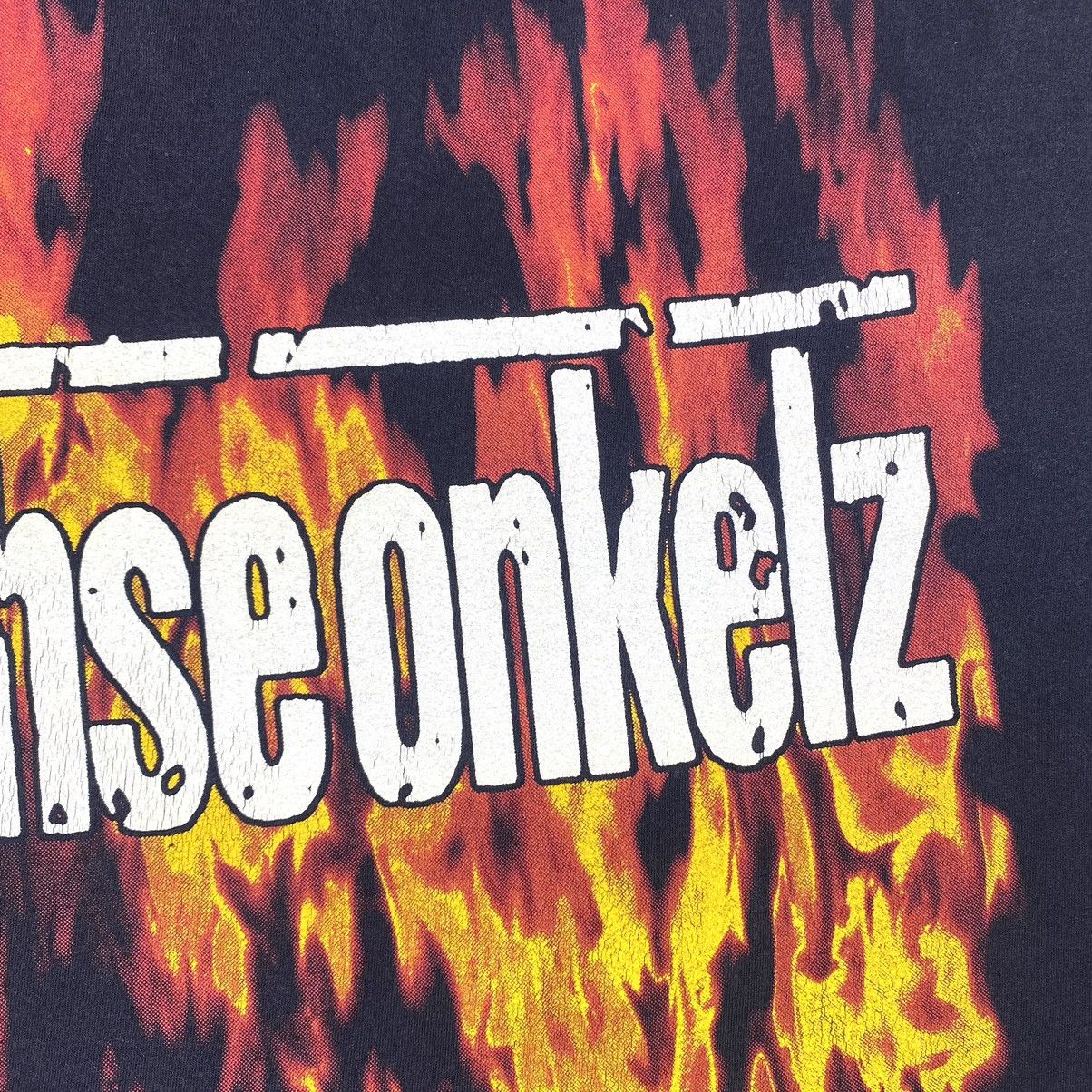 Band Tees Rare! 90’s Vintage Bohse Onkelz Flame Band Rock T Shirt Y2K Size US XL / EU 56 / 4 - 6 Thumbnail
