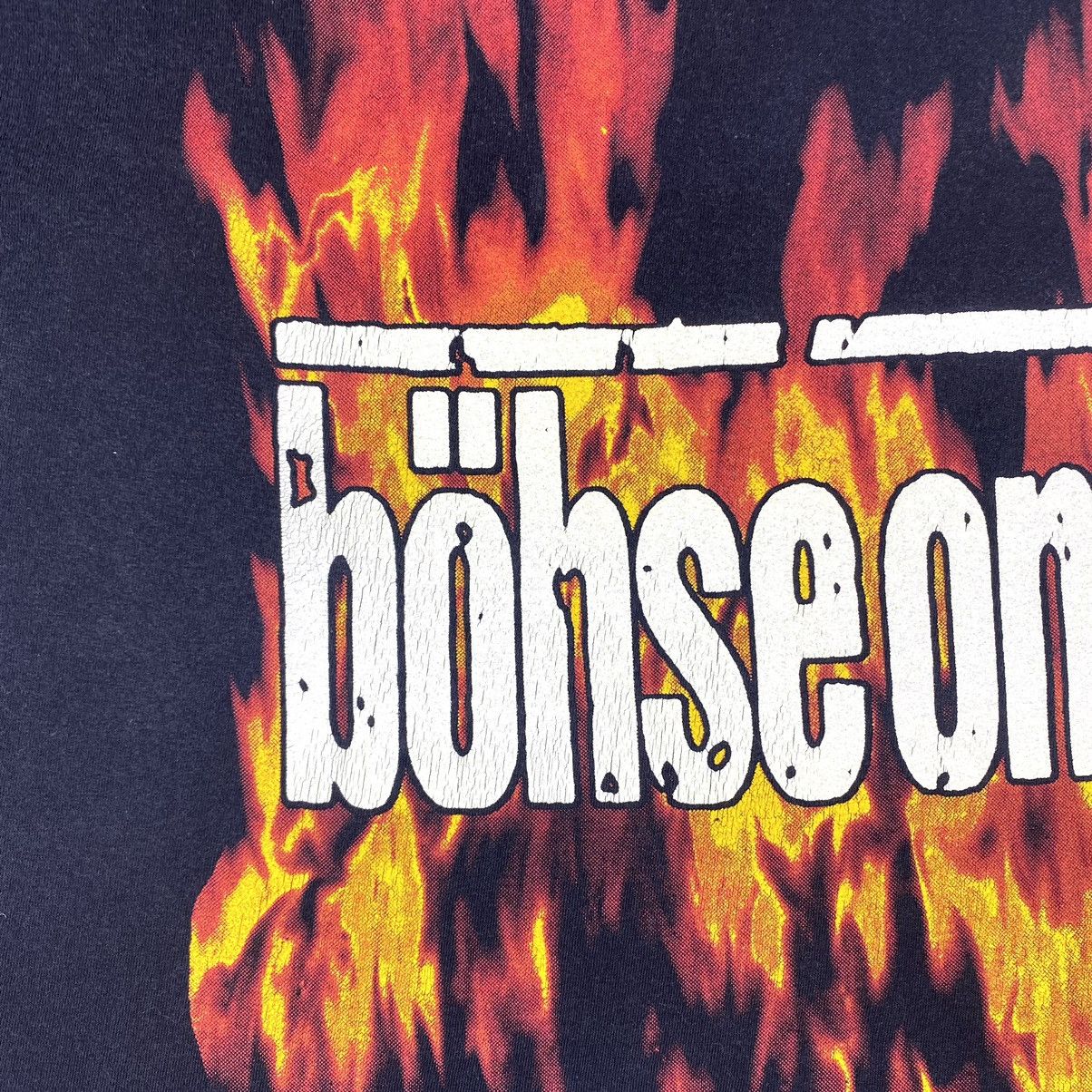 Band Tees Rare! 90’s Vintage Bohse Onkelz Flame Band Rock T Shirt Y2K Size US XL / EU 56 / 4 - 5 Thumbnail