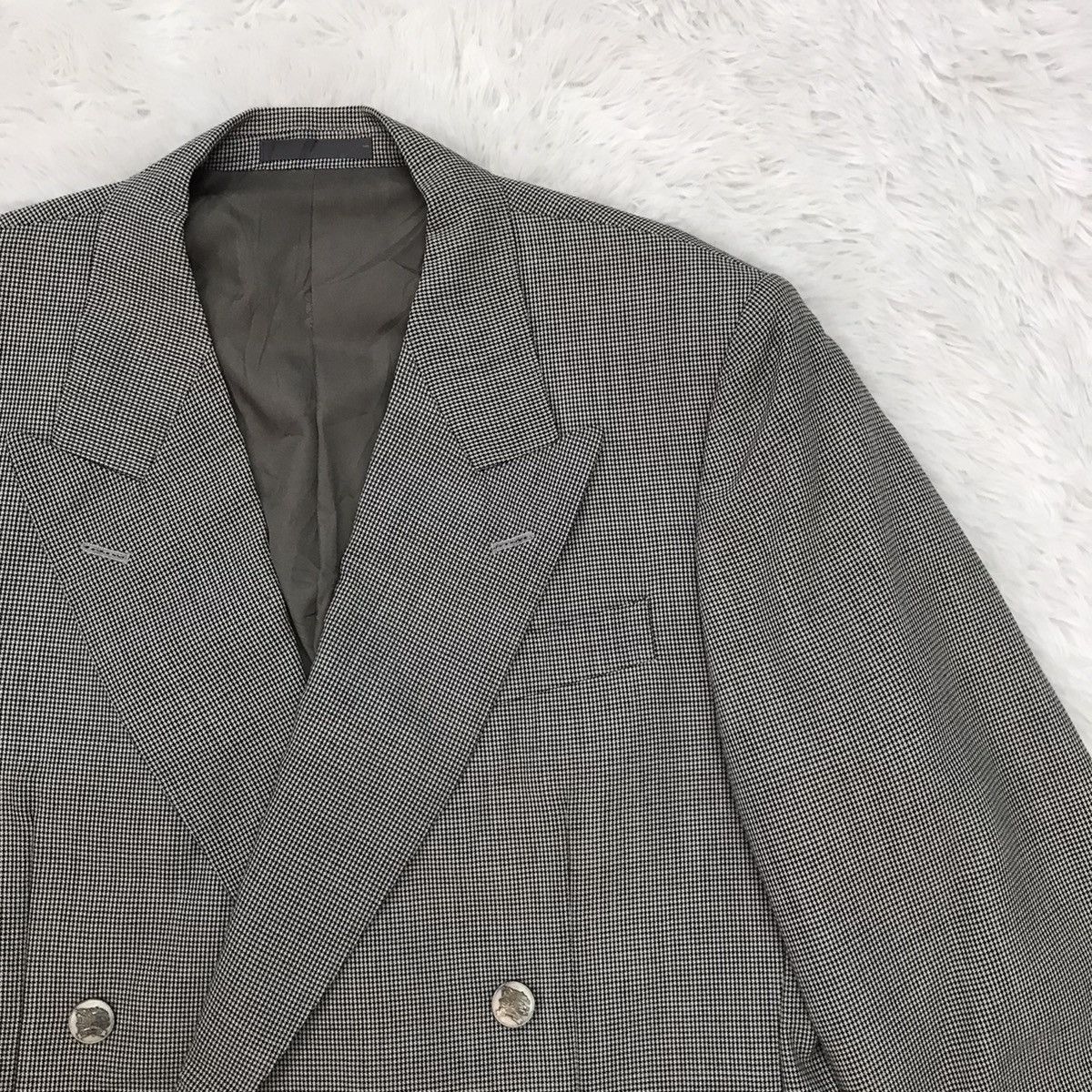 Burberry Burberrys Silk & Kid Mohair Double Breast Jacket Coat Size US M / EU 48-50 / 2 - 4 Thumbnail