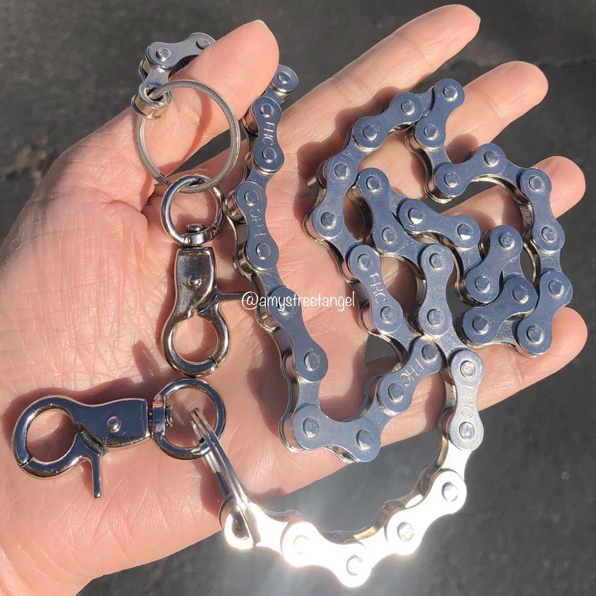 Handmade Heavy Duty Motorcycle Waist Jeans Wallet Belt Pant Chains Size ONE SIZE - 5 Thumbnail