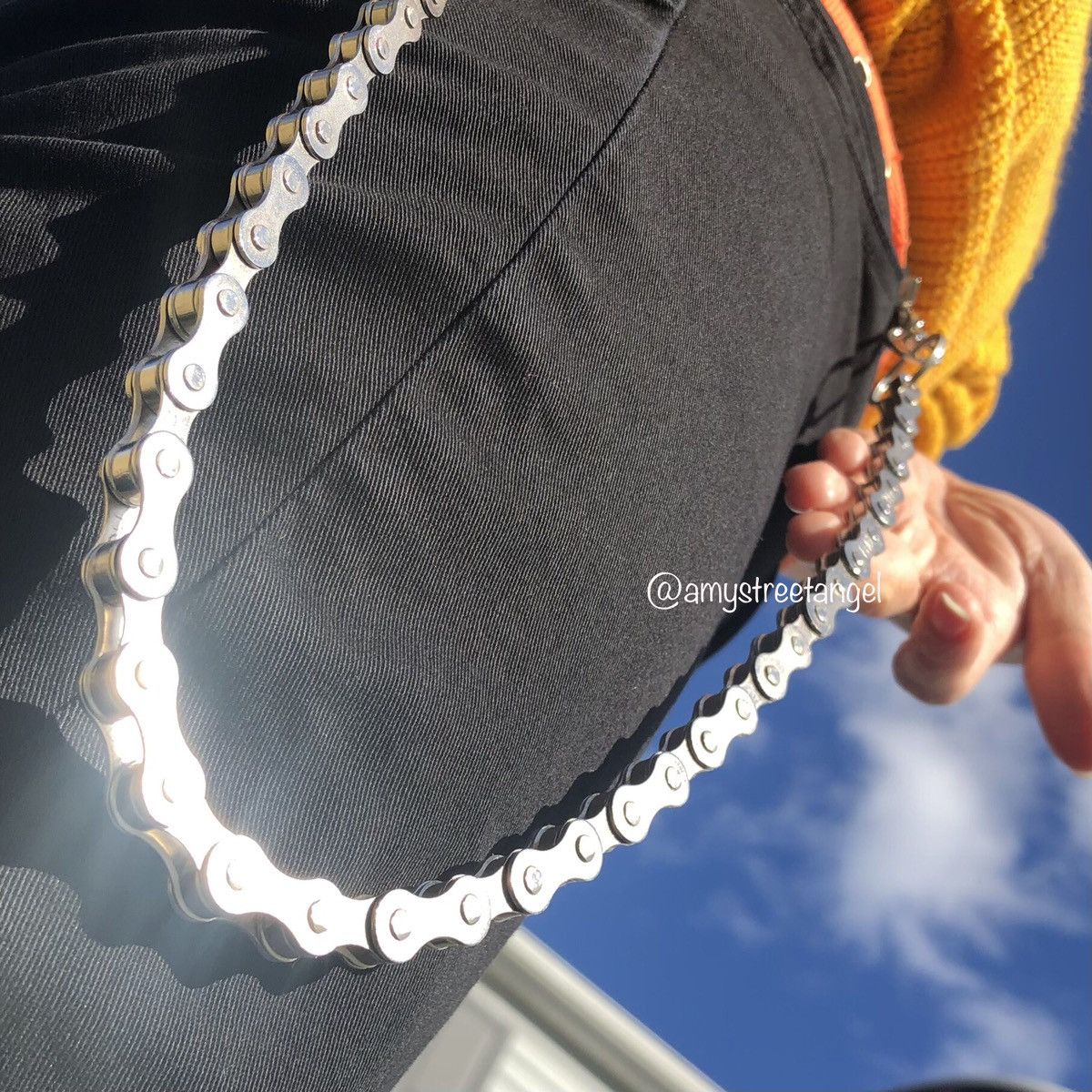 Handmade Heavy Duty Motorcycle Waist Jeans Wallet Belt Pant Chains Size ONE SIZE - 1 Thumbnail
