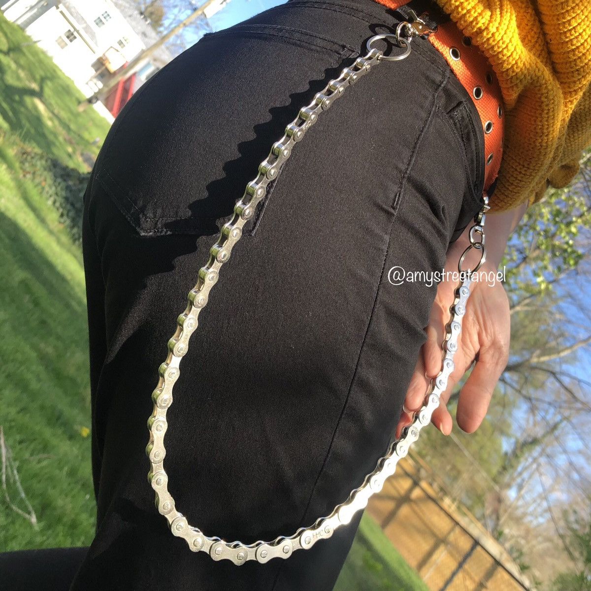 Handmade Heavy Duty Motorcycle Waist Jeans Wallet Belt Pant Chains Size ONE SIZE - 4 Thumbnail