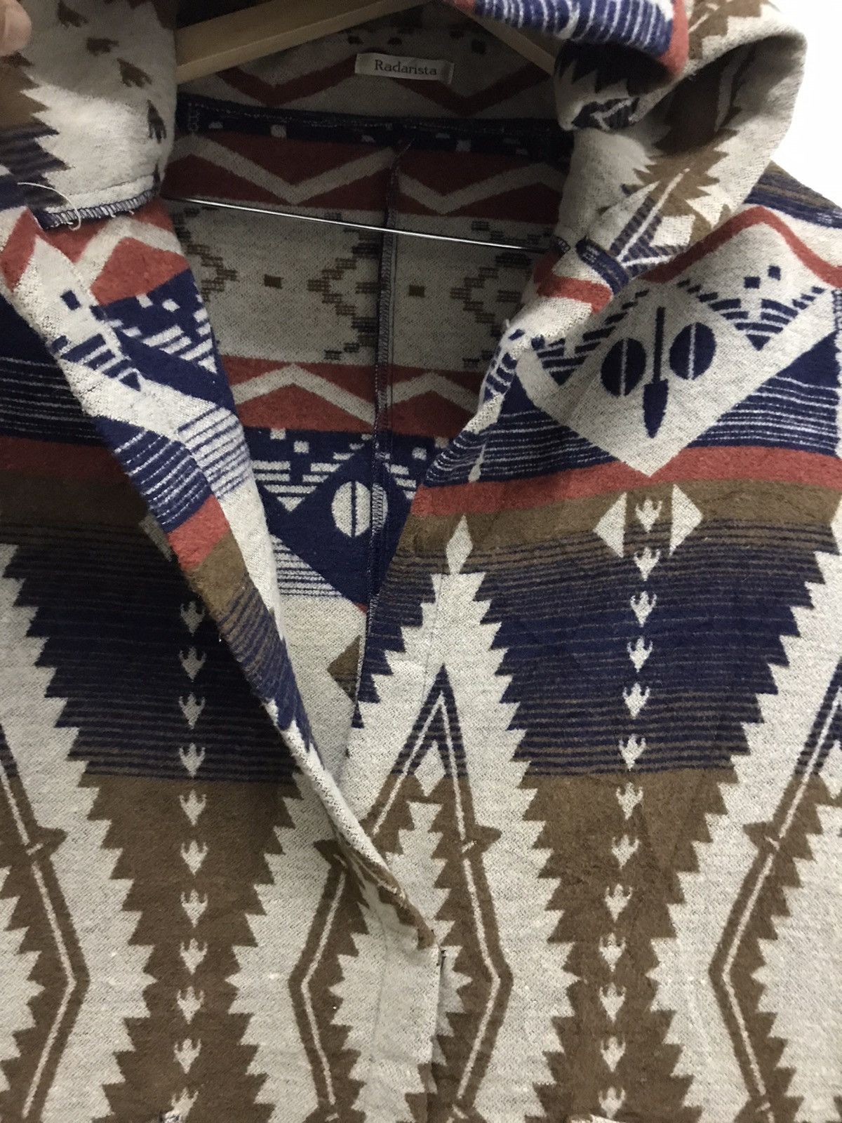 Japanese Brand Nice! Radarista Navajo Wool Long Jacket Size US XL / EU 56 / 4 - 5 Thumbnail