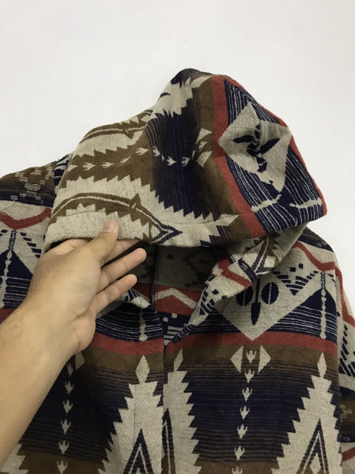 Japanese Brand Nice! Radarista Navajo Wool Long Jacket Size US XL / EU 56 / 4 - 4 Thumbnail