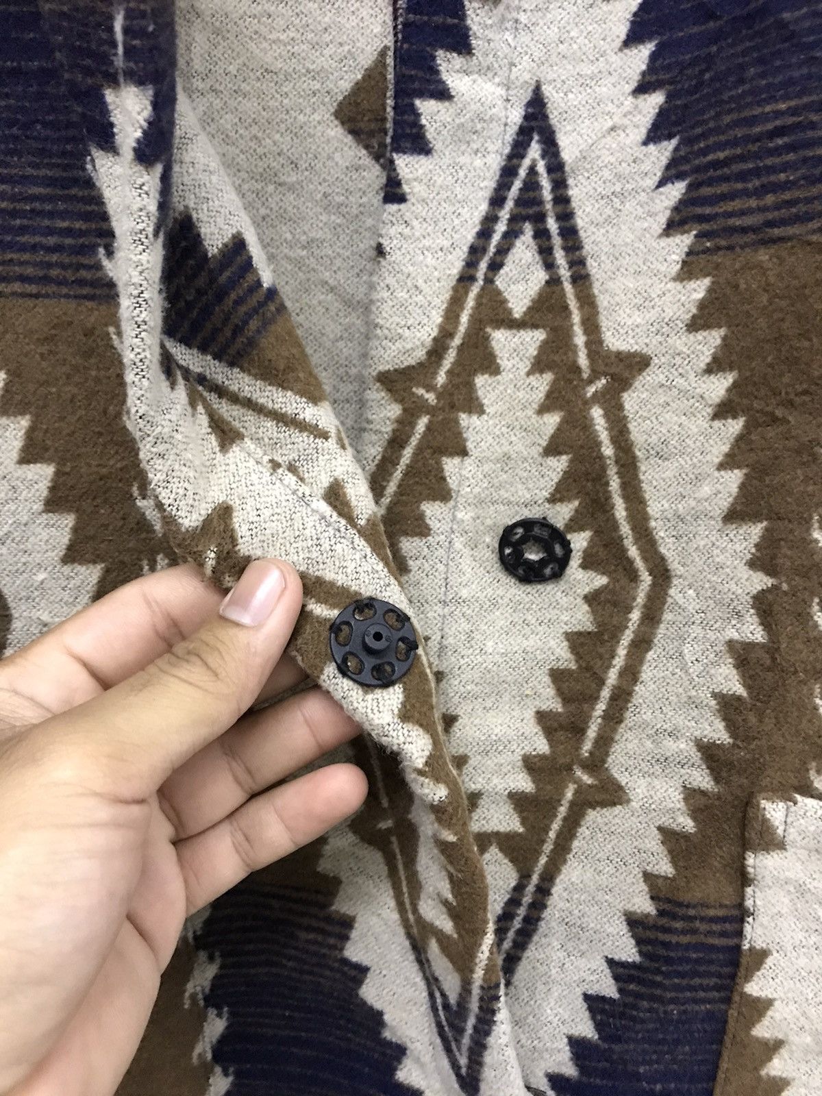 Japanese Brand Nice! Radarista Navajo Wool Long Jacket Size US XL / EU 56 / 4 - 6 Thumbnail