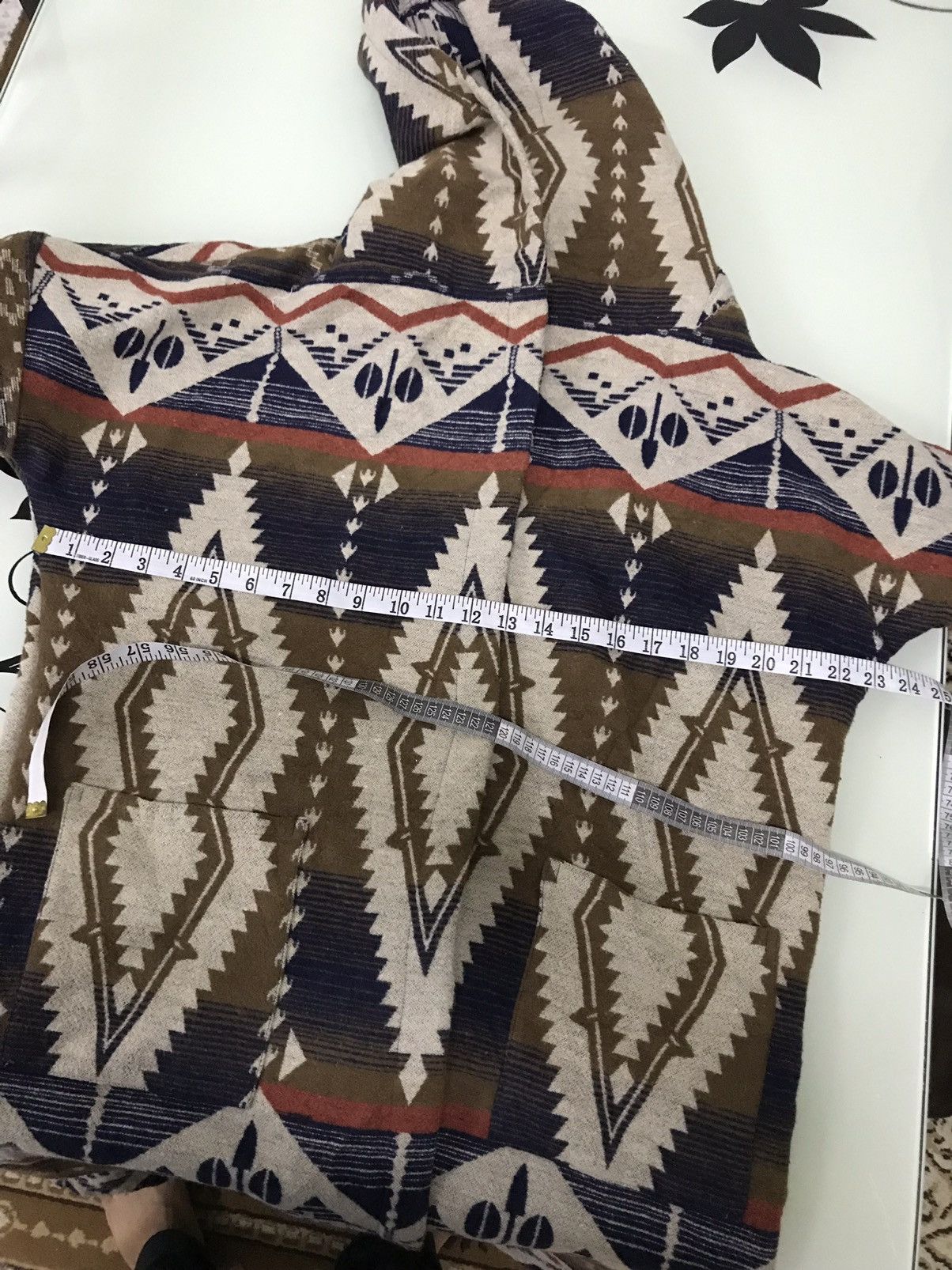 Japanese Brand Nice! Radarista Navajo Wool Long Jacket Size US XL / EU 56 / 4 - 16 Thumbnail