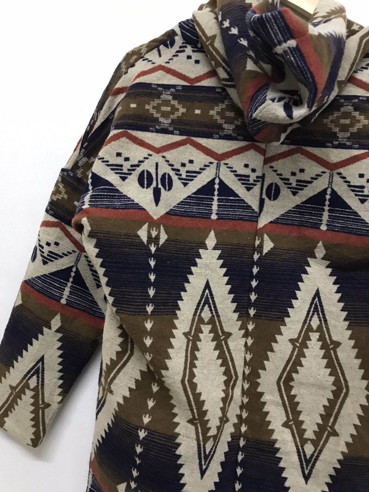 Japanese Brand Nice! Radarista Navajo Wool Long Jacket Size US XL / EU 56 / 4 - 15 Thumbnail