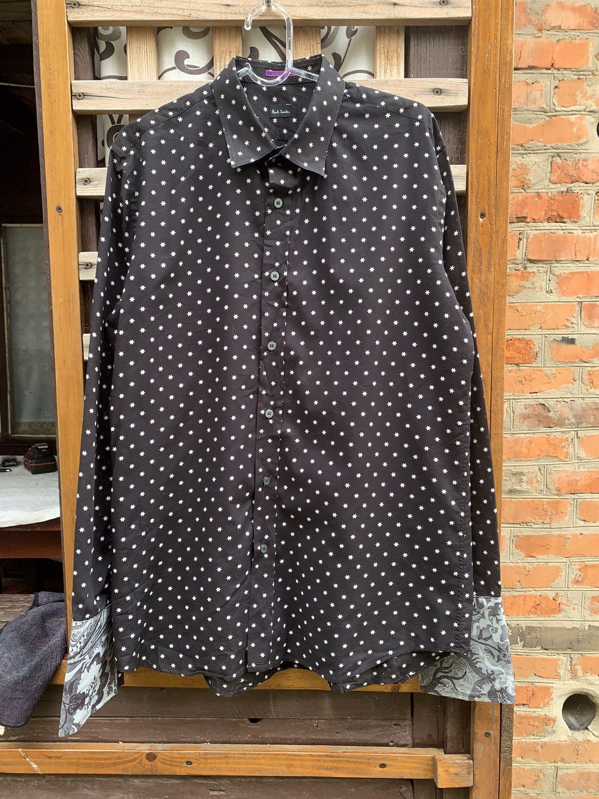 Paul Smith Paul Smith Shirt Longsleeve Black/ White Stars Over Print Size US M / EU 48-50 / 2 - 1 Thumbnail