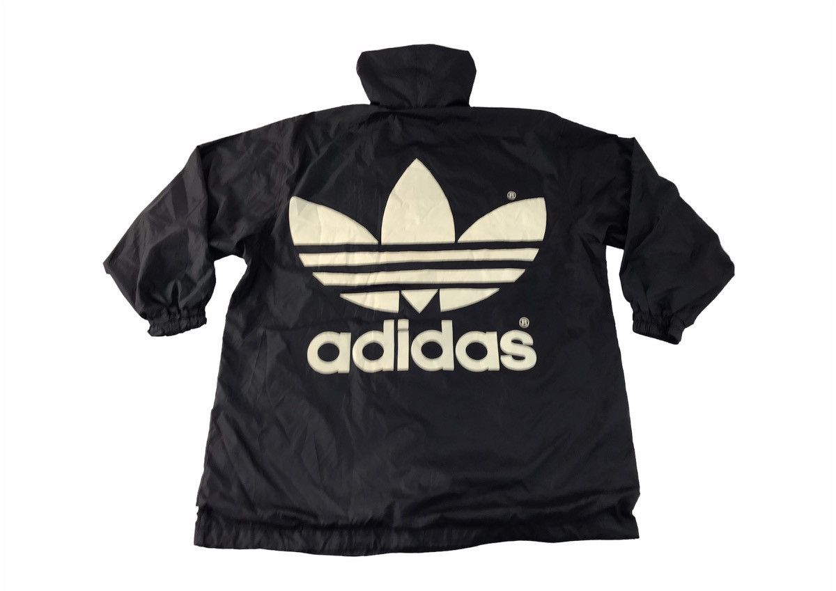 90s Adidas Trifoil Trikot Coach Parka Quilted Inner Jacket