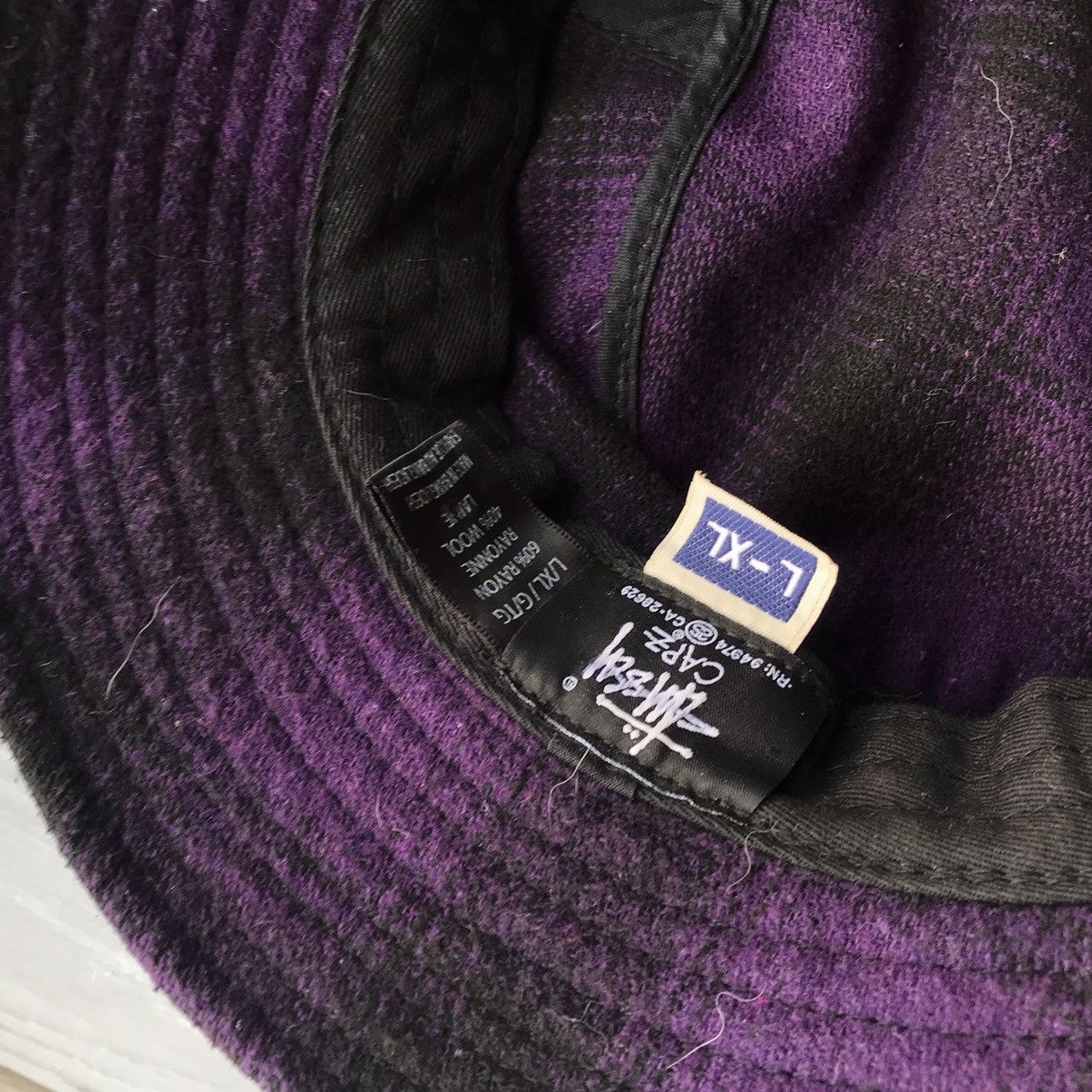 Stussy Vintage Stussy Wool Bucket Hat Purple/Black Cap Size ONE SIZE - 6 Thumbnail