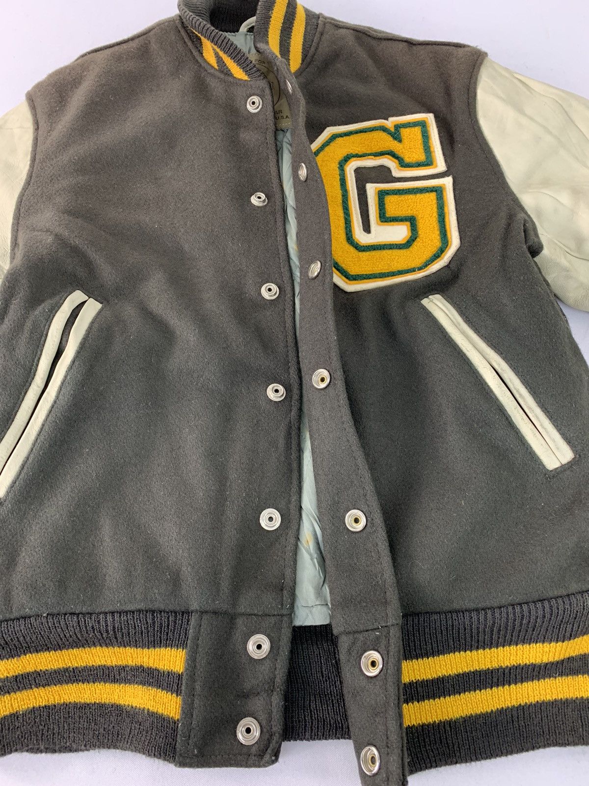 Golden Bear Vintage 80s Golden Bear G Fine Outerwear Varsity Leather Size US S / EU 44-46 / 1 - 3 Thumbnail