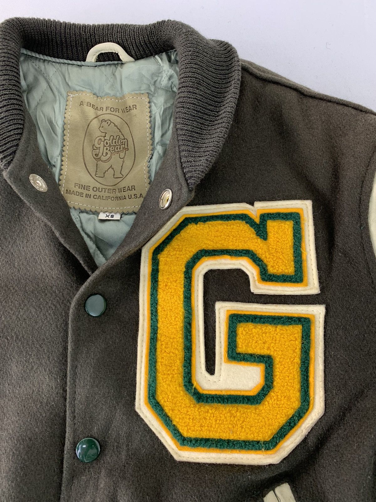 Golden Bear Vintage 80s Golden Bear G Fine Outerwear Varsity Leather Size US S / EU 44-46 / 1 - 2 Thumbnail