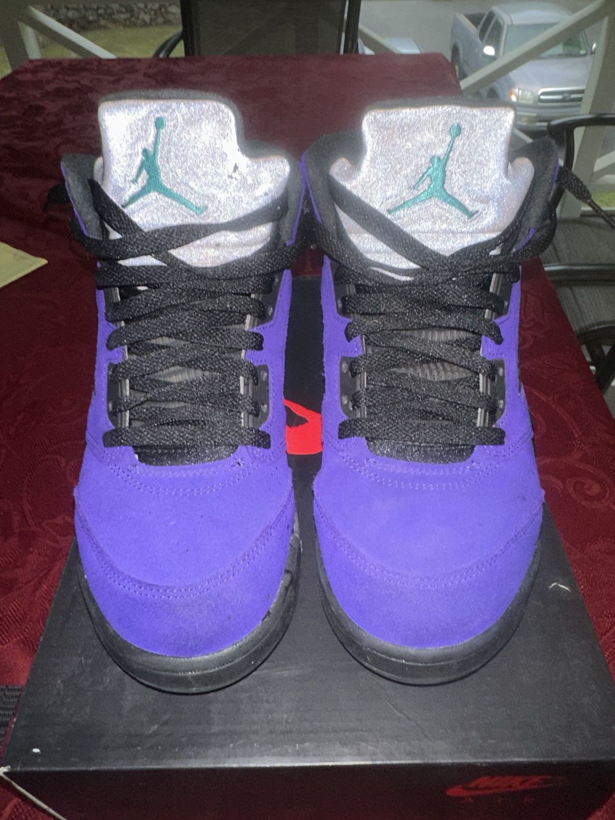image of Jordan Brand 5 Alternate Grape Shoes in Purple, Men's (Size 8)