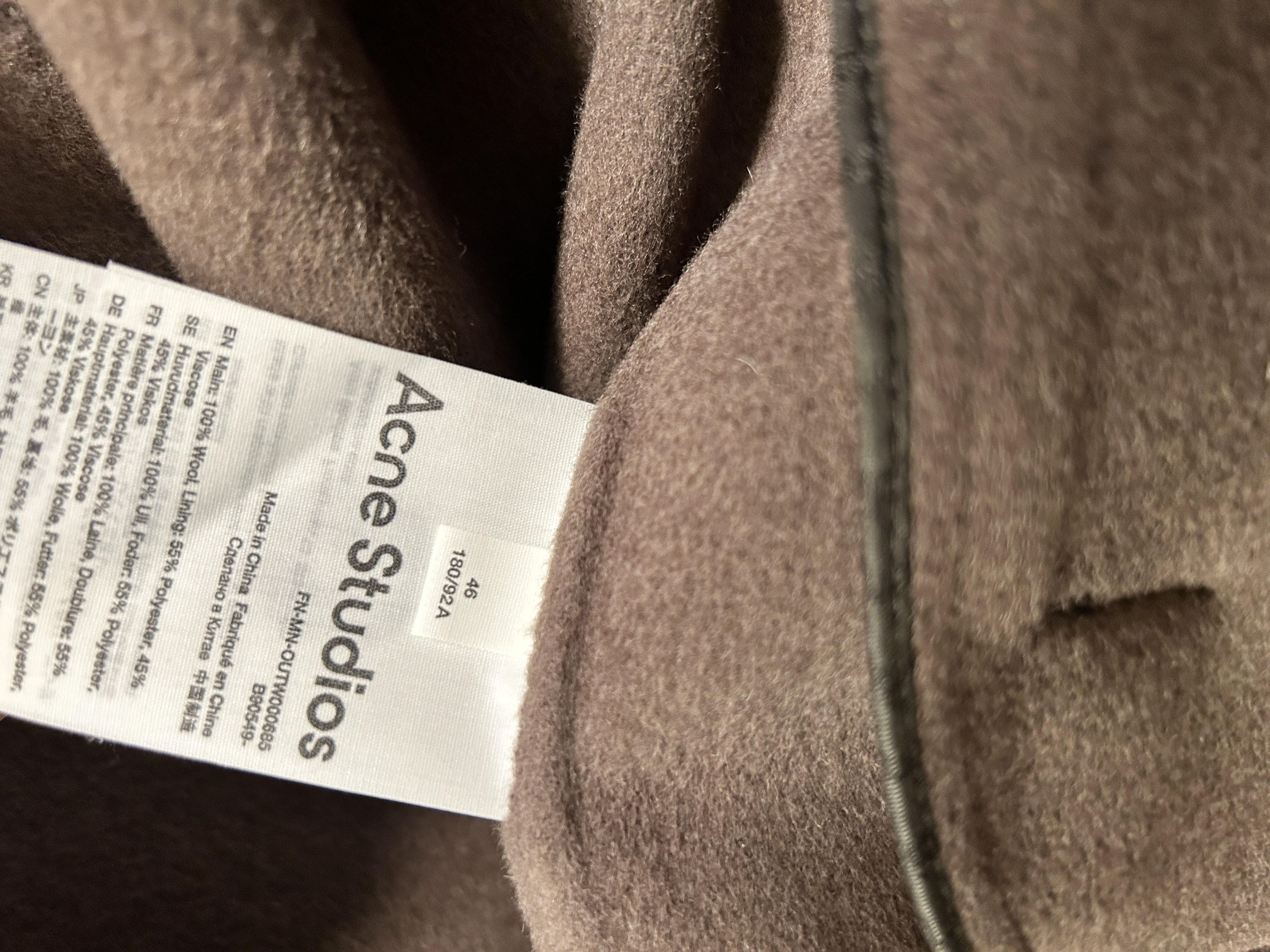 ACNE STUDIOS DOMEN DOUBLE JACKET - Brown