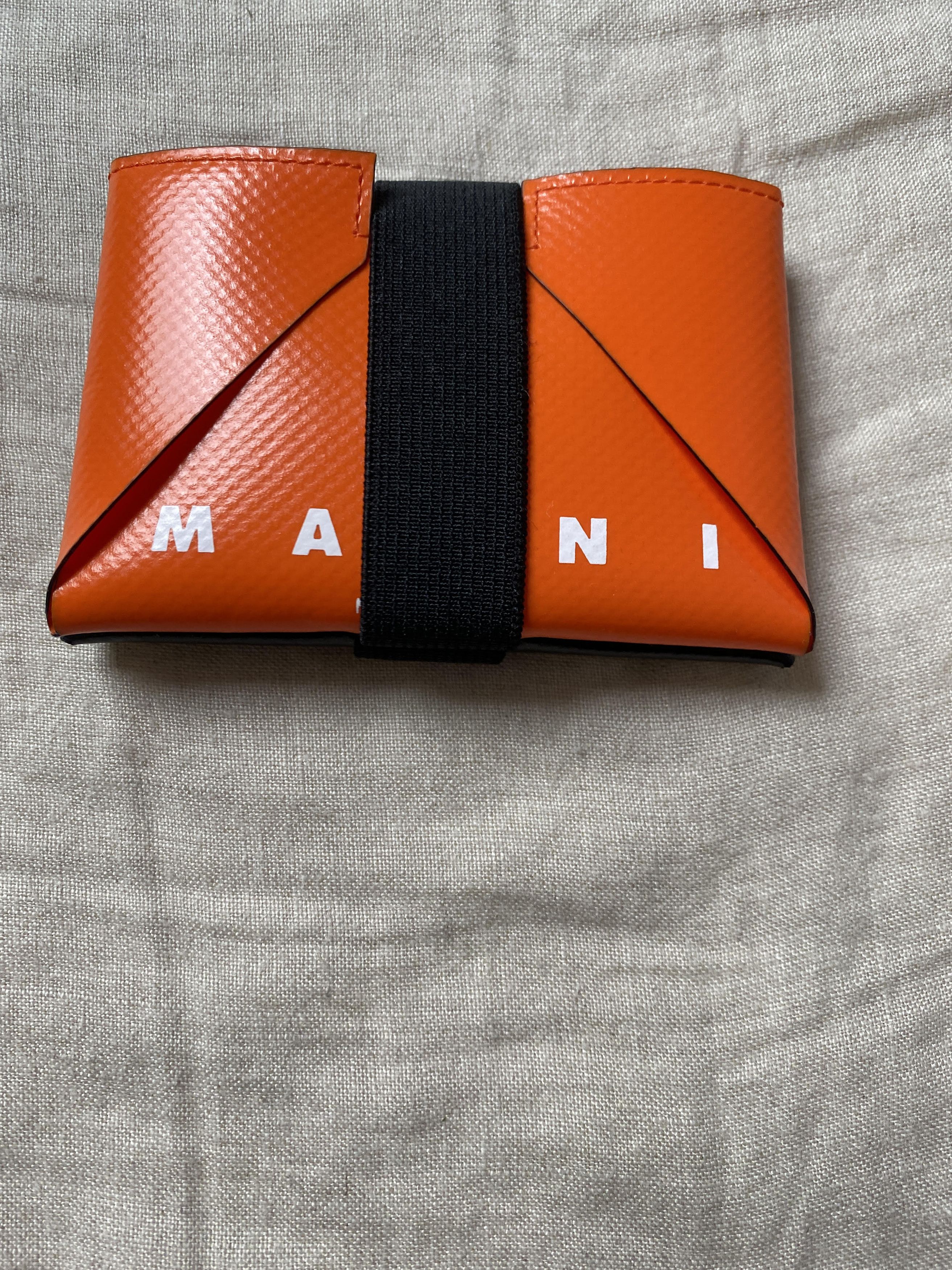Marni Marni PVC Credit Card Case Black / Orange Trifold Size ONE SIZE - 7 Thumbnail