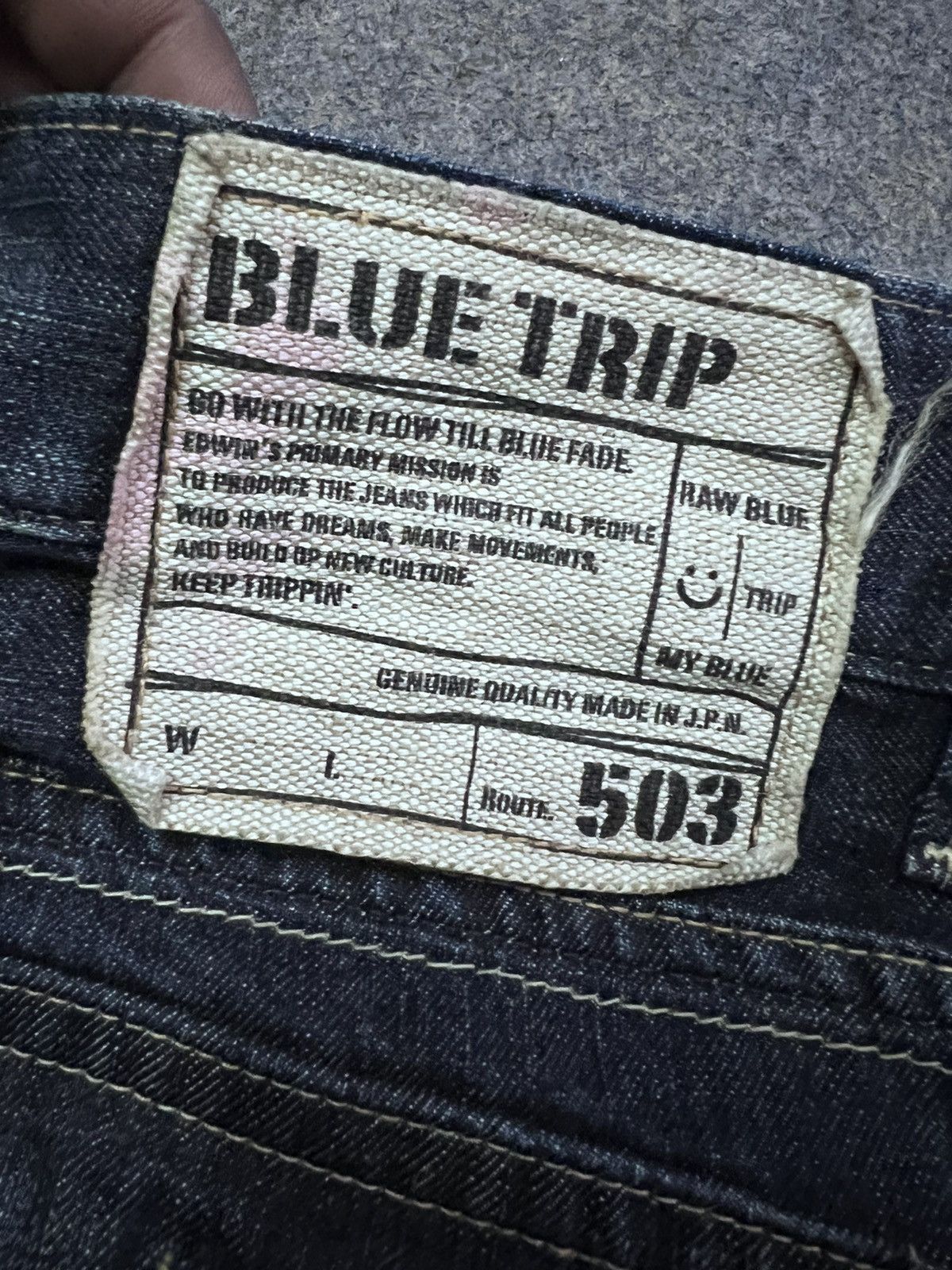 Other FLARED💥THRASHED EDWIN 503 BLUE TRIP DISTRESSED DENIM PANT Size US 32 / EU 48 - 6 Thumbnail