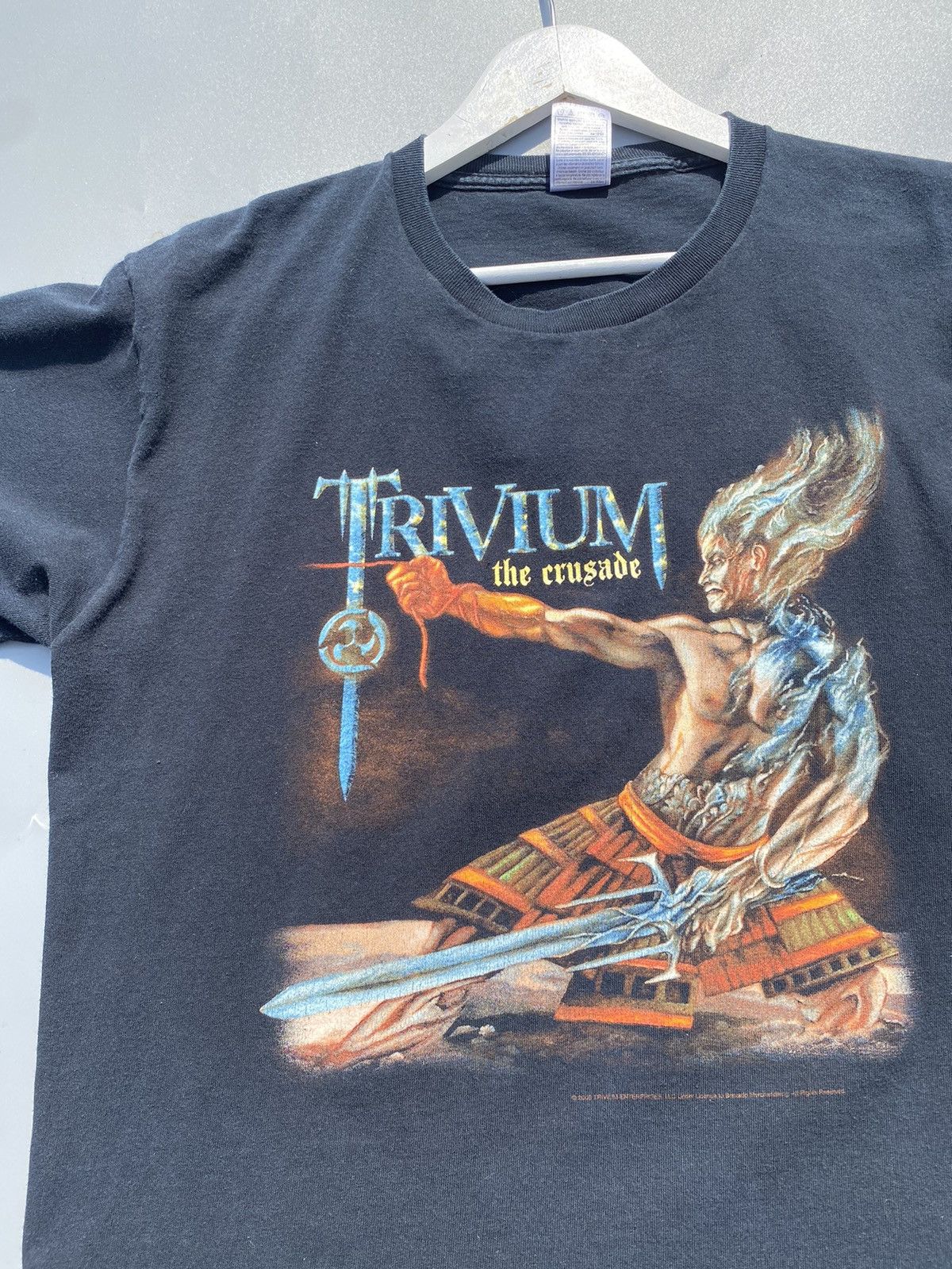 Band Tees Vintage '06 TRIVIUM 'The Crusade' Metal T Shirt Size US L / EU 52-54 / 3 - 2 Thumbnail