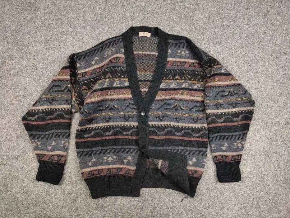Japanese Brand Vintage 90's Japanese Patterned Cardigan Knitted Sweater Size US M / EU 48-50 / 2 - 6 Thumbnail
