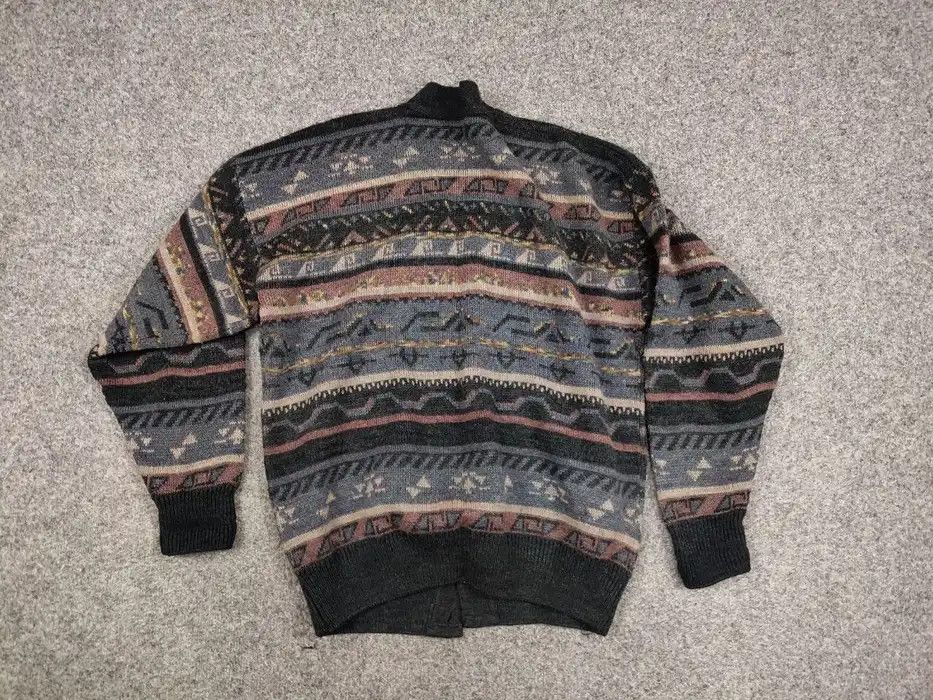 Japanese Brand Vintage 90's Japanese Patterned Cardigan Knitted Sweater Size US M / EU 48-50 / 2 - 7 Thumbnail