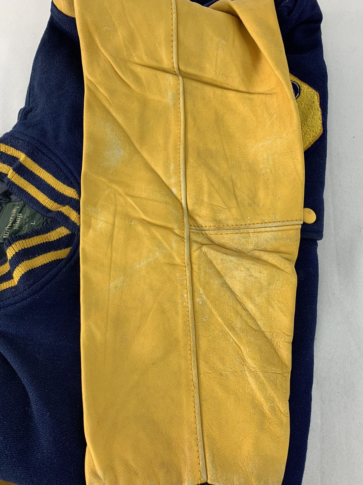 Leather Vintage University Shop U Champs Leather Sleeve Varsity Size US L / EU 52-54 / 3 - 15 Thumbnail