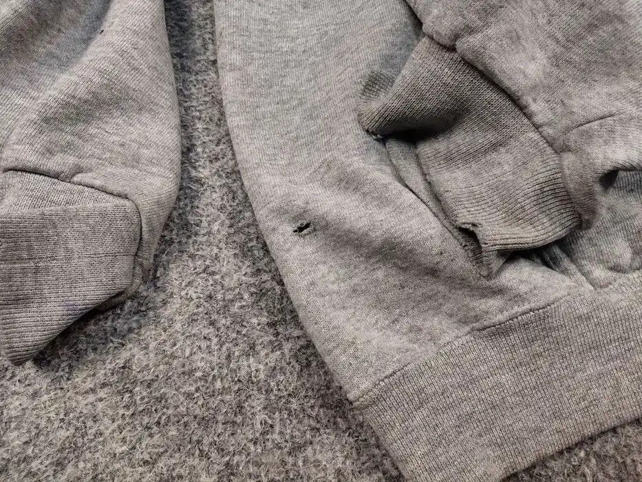 Nike Vintage 90's Nike Logo Blank Boxy Gray Distressed Hoodie Size US M / EU 48-50 / 2 - 7 Thumbnail