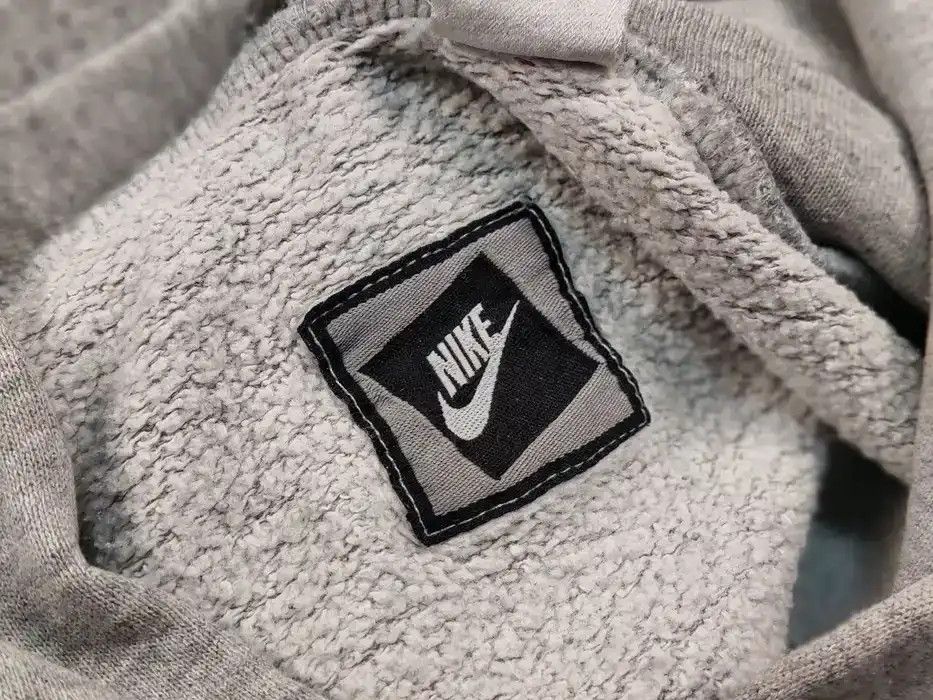 Nike Vintage 90's Nike Logo Blank Boxy Gray Distressed Hoodie Size US M / EU 48-50 / 2 - 9 Thumbnail