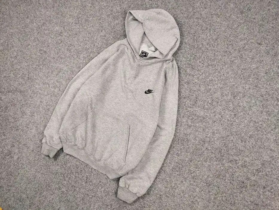 Nike Vintage 90's Nike Logo Blank Boxy Gray Distressed Hoodie Size US M / EU 48-50 / 2 - 2 Thumbnail