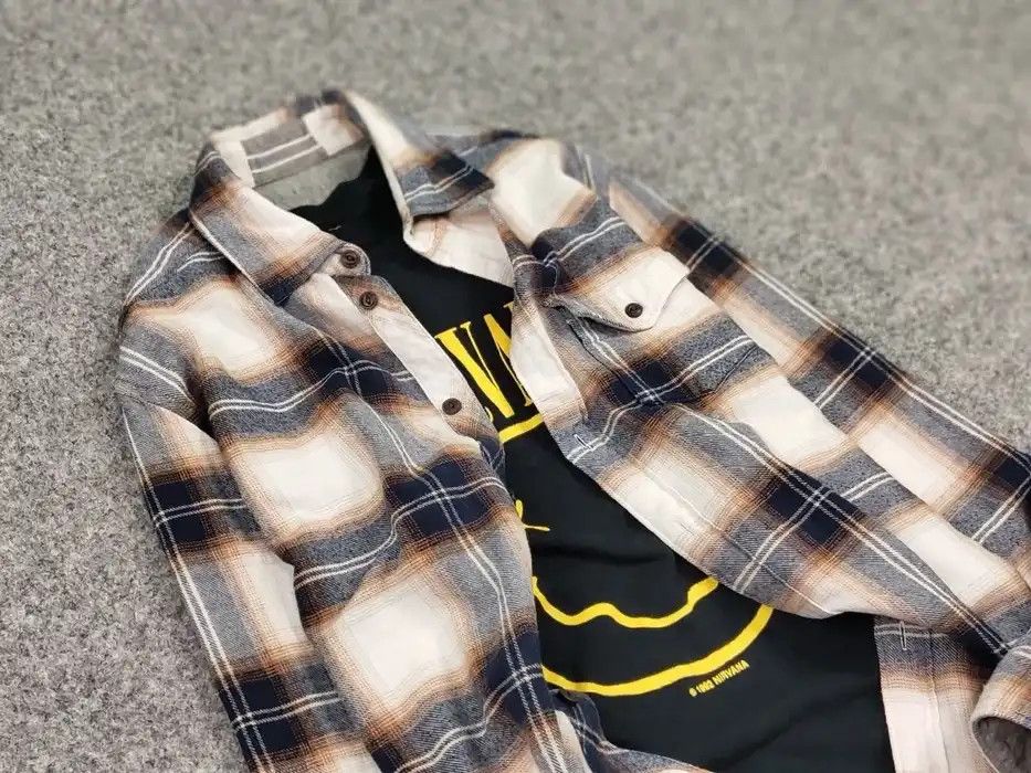 Flannel Vintage Flannel Shirt Travis Scott Style Size US S / EU 44-46 / 1 - 8 Thumbnail