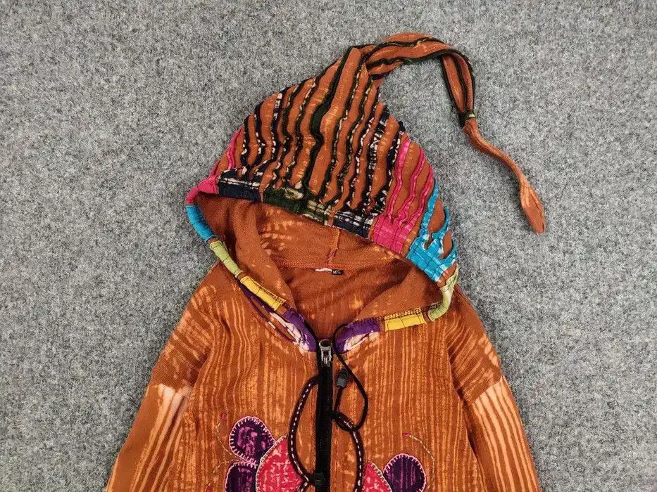 Japanese Brand Vintage Japan Handcrafted Patchwork Acid Hippies Zip Hoodie Size M / US 6-8 / IT 42-44 - 3 Thumbnail