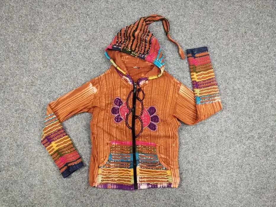 Japanese Brand Vintage Japan Handcrafted Patchwork Acid Hippies Zip Hoodie Size M / US 6-8 / IT 42-44 - 6 Thumbnail