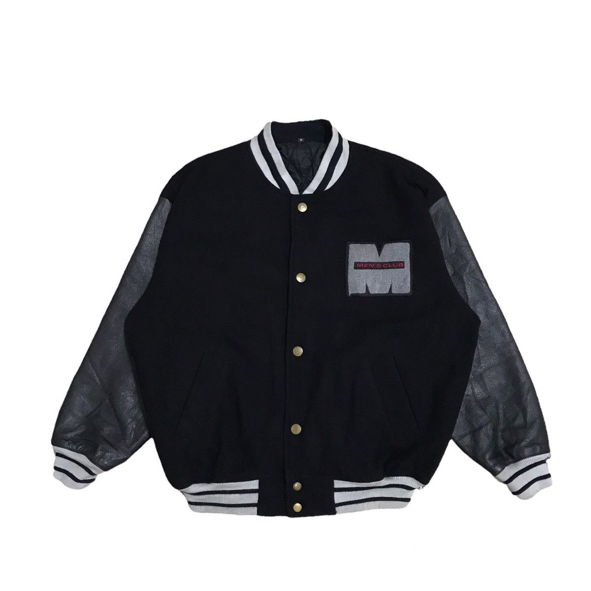 Japanese Brand Vintage MENS CLUB Arm Leather Varsity Jacket Size US M / EU 48-50 / 2 - 4 Thumbnail
