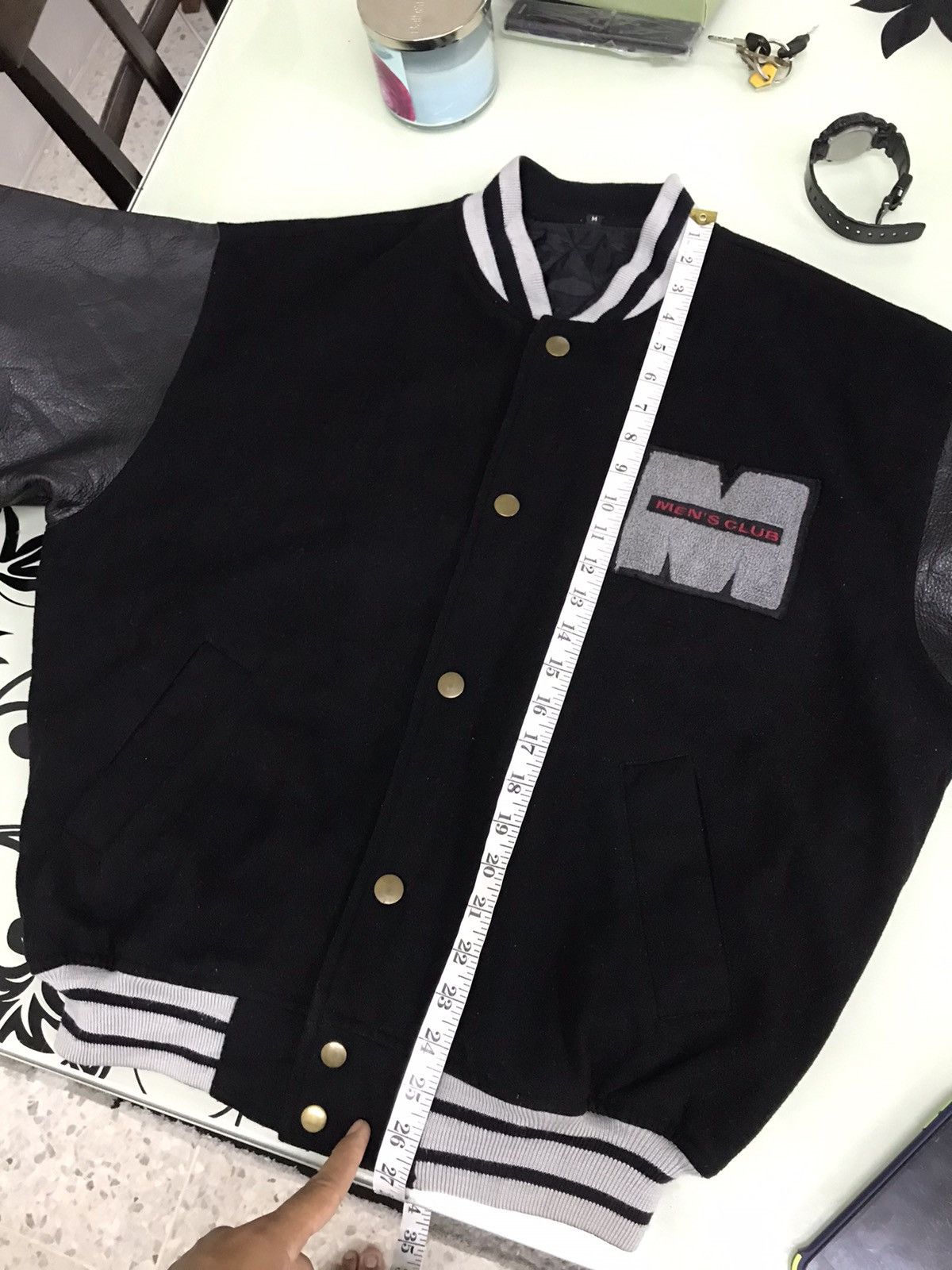 Japanese Brand Vintage MENS CLUB Arm Leather Varsity Jacket Size US M / EU 48-50 / 2 - 22 Thumbnail