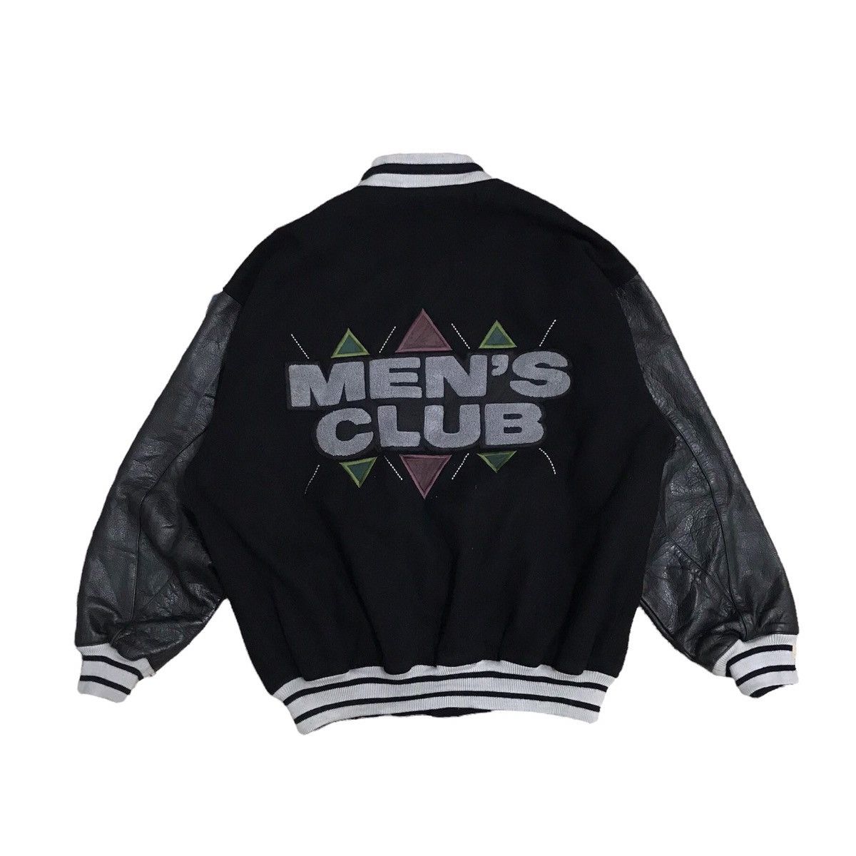 Japanese Brand Vintage MENS CLUB Arm Leather Varsity Jacket Size US M / EU 48-50 / 2 - 3 Thumbnail