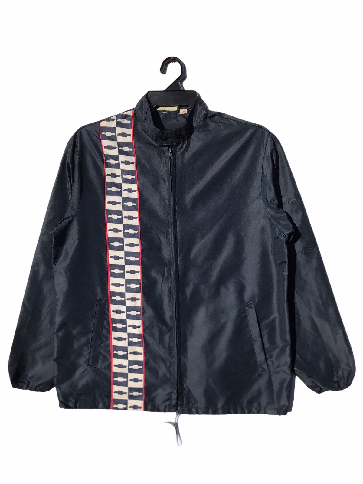 image of Racing x Vintage Chevrolet Windbreaker Jacket in Black, Men's (Size Medium)