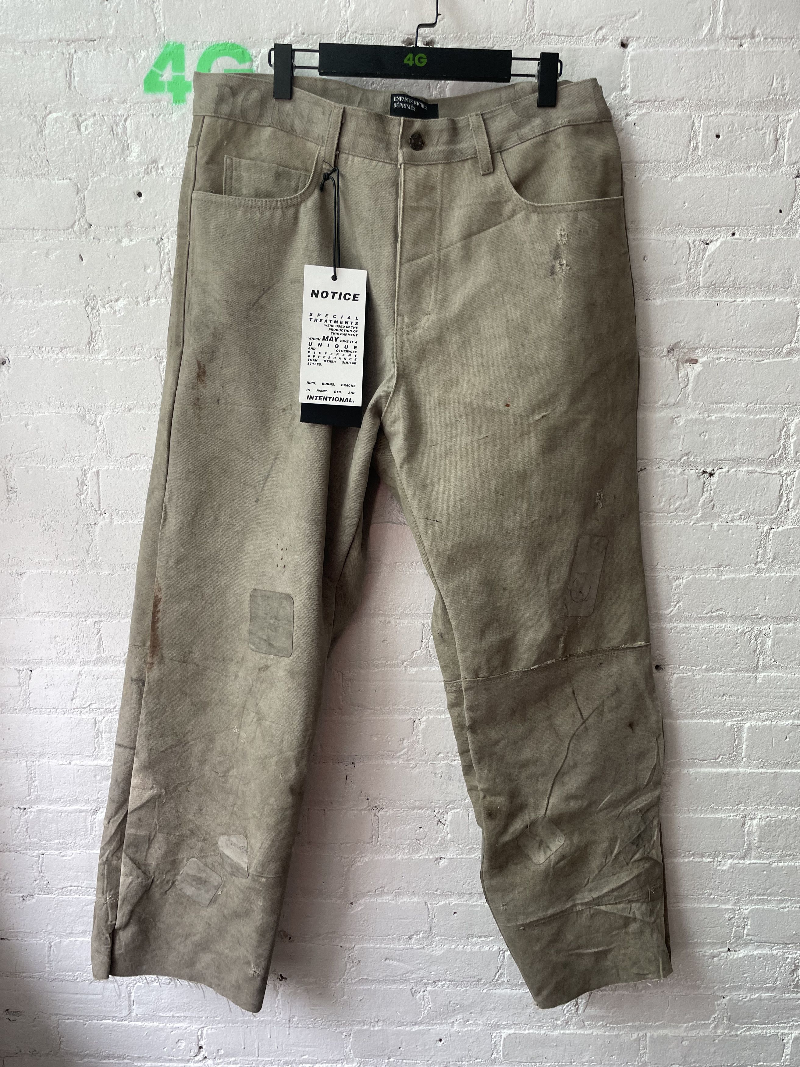 image of Enfants Riches Deprimes Erd Mail Pants 1/5 in Grey, Men's (Size 36)