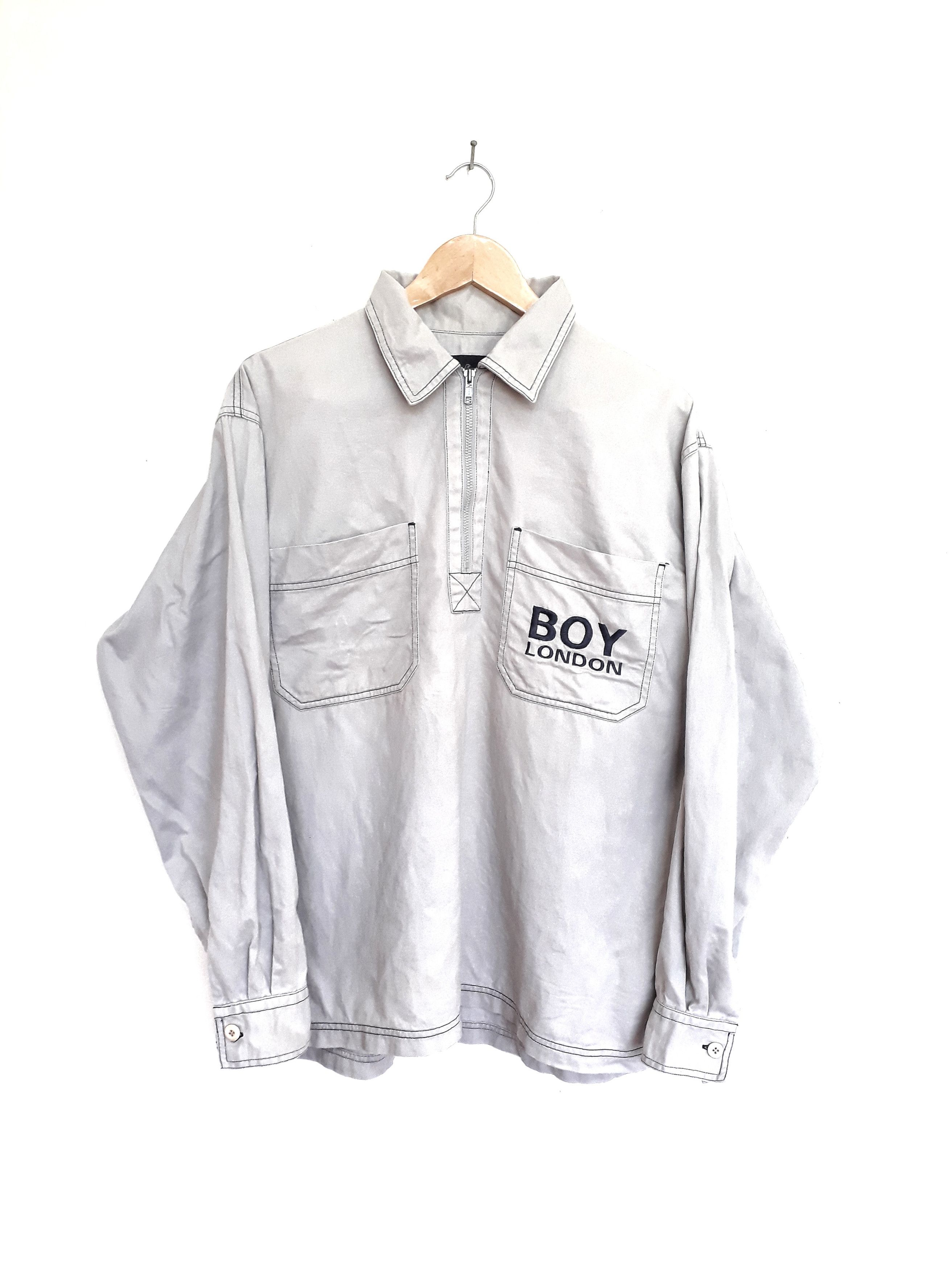 Boy London Vintage Boy London Long Sleeve Half Zipper Shirt Size US L / EU 52-54 / 3 - 1 Thumbnail