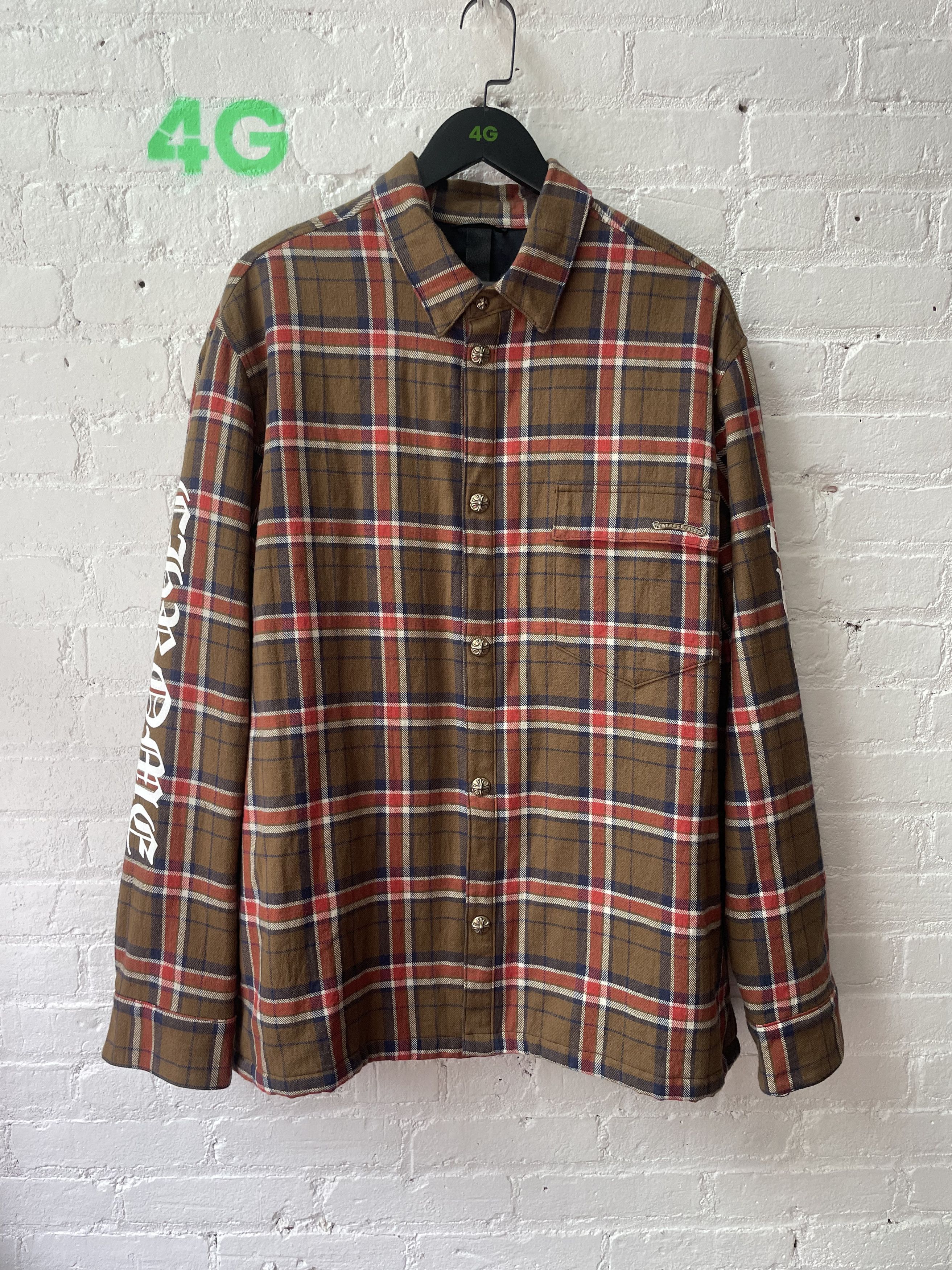 Image of Chrome Hearts 2Xl New Flannel Jacket Lined, Men's