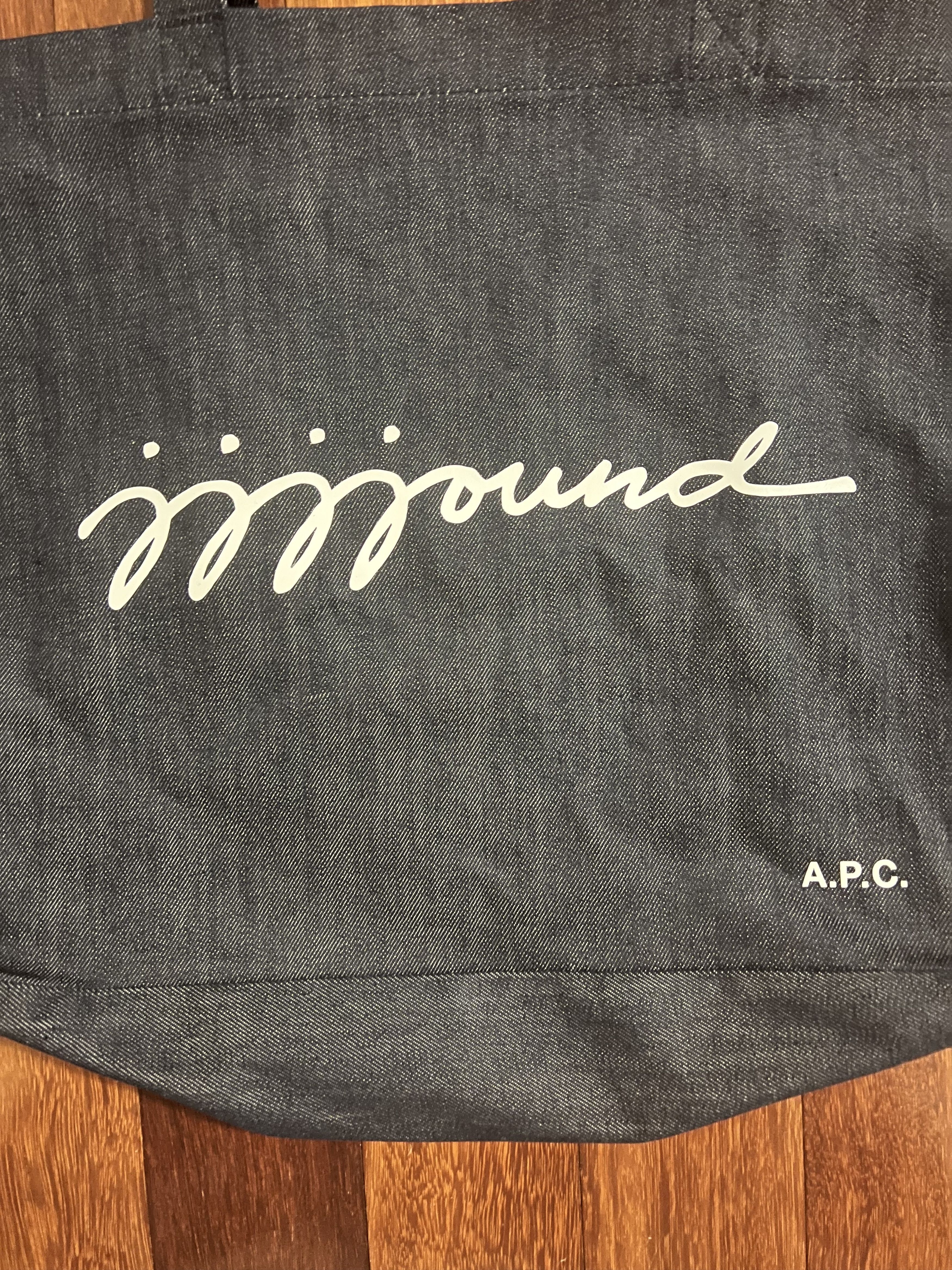 A.P.C. × JJJJound 💚 2020 A.P.C. x JJJJound Large Denim Tote Bag NEW Size ONE SIZE - 3 Thumbnail