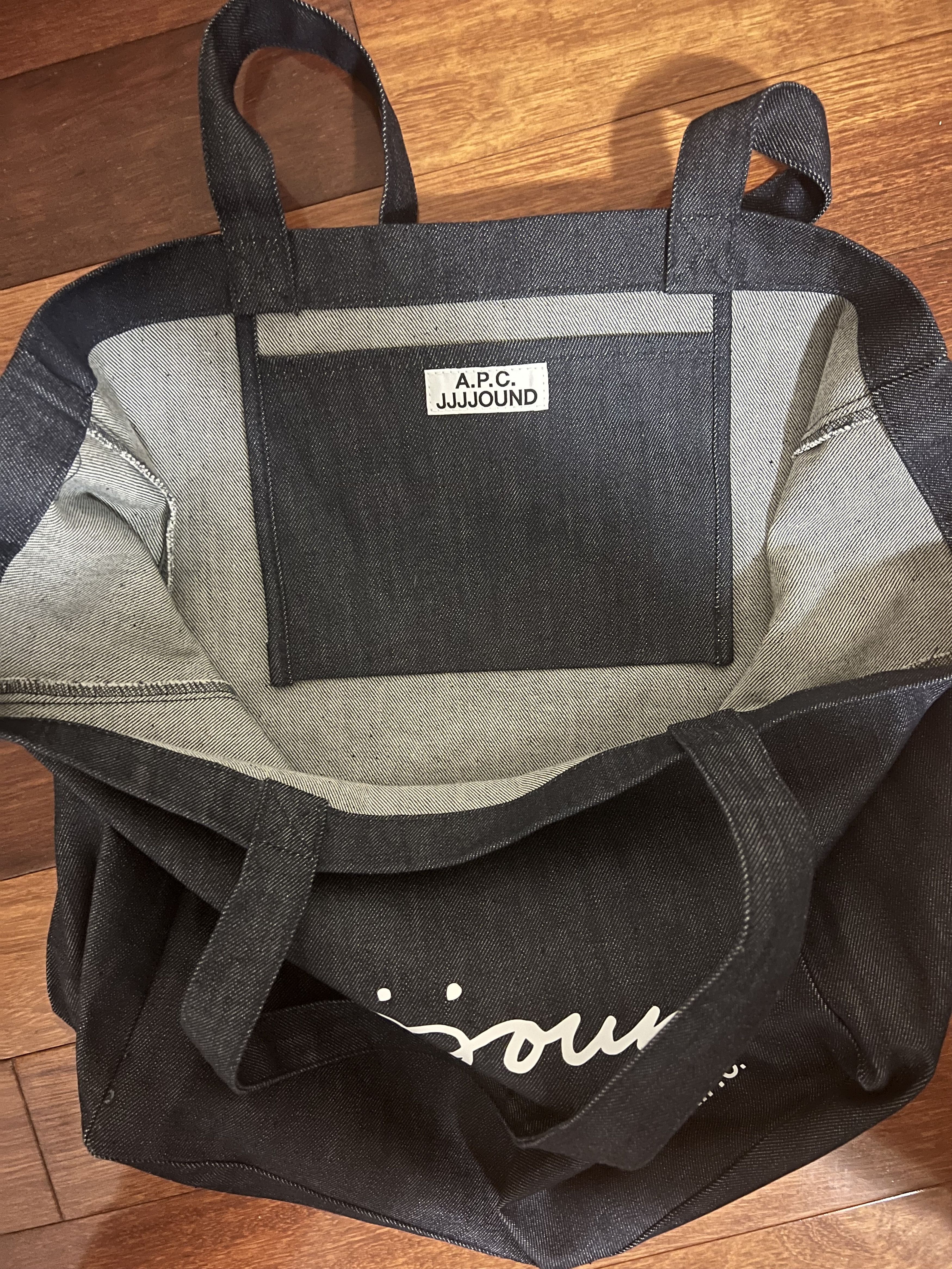 A.P.C. × JJJJound 💚 2020 A.P.C. x JJJJound Large Denim Tote Bag NEW Size ONE SIZE - 6 Thumbnail