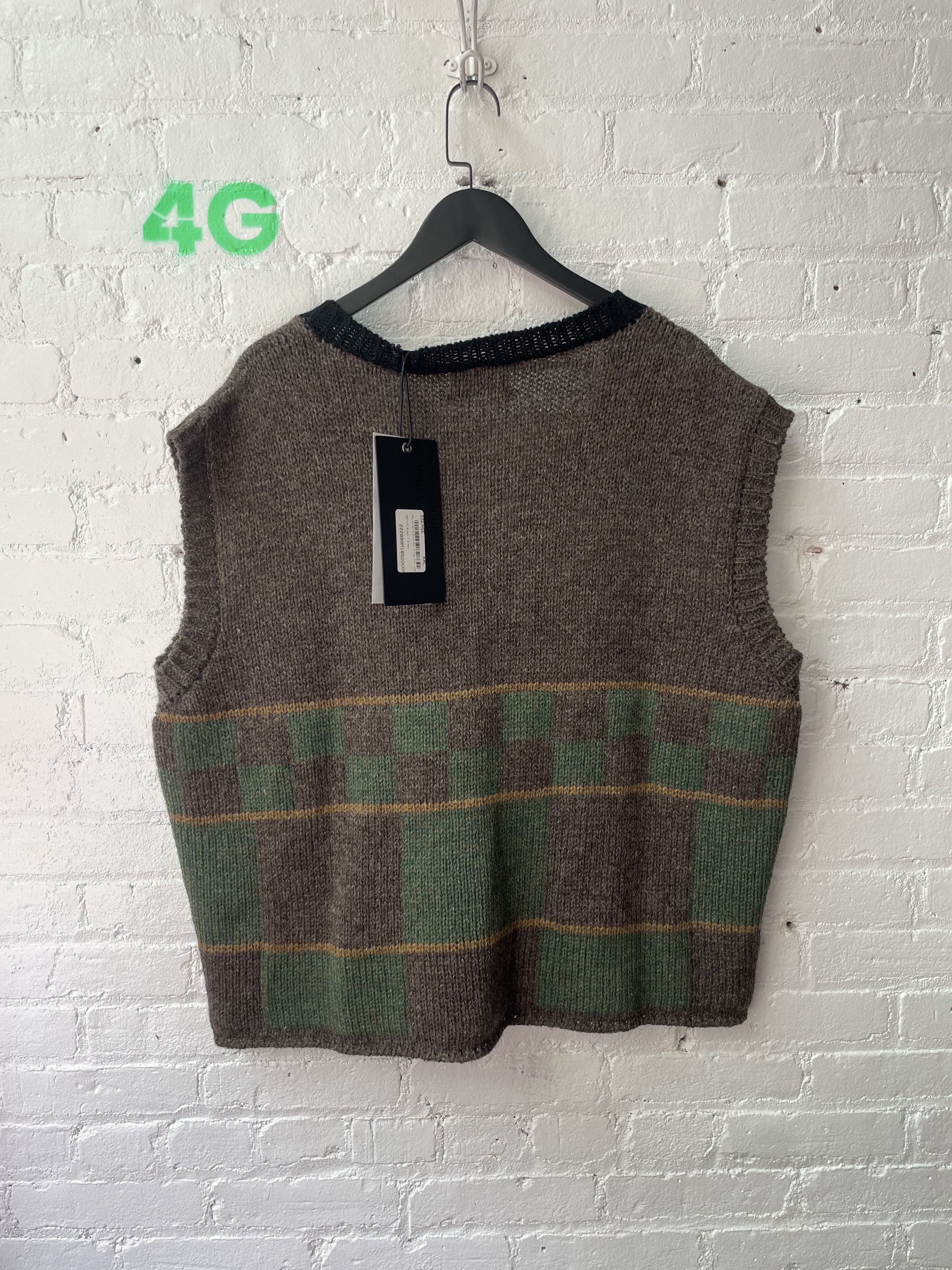 image of Enfants Riches Deprimes Erd Grunge Sweater Vest in Green, Men's (Size 2XL)