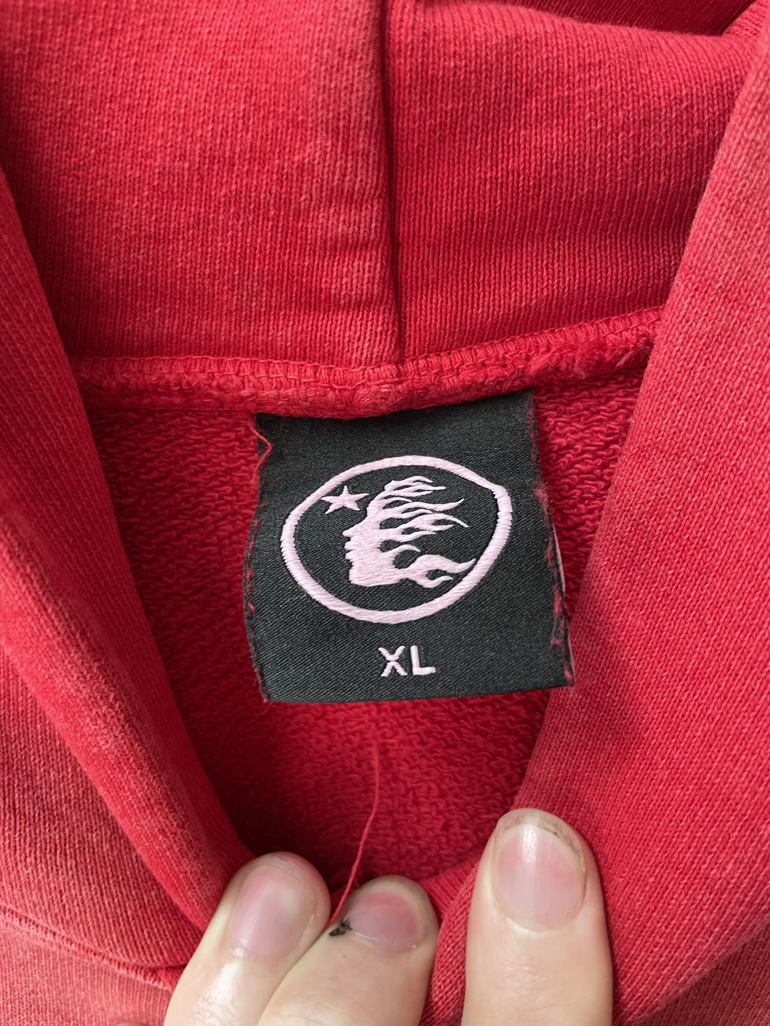 HELLSTAR RED FADED HELLSTAR MOTO HOODIE Size US XL / EU 56 / 4 - 3 Thumbnail