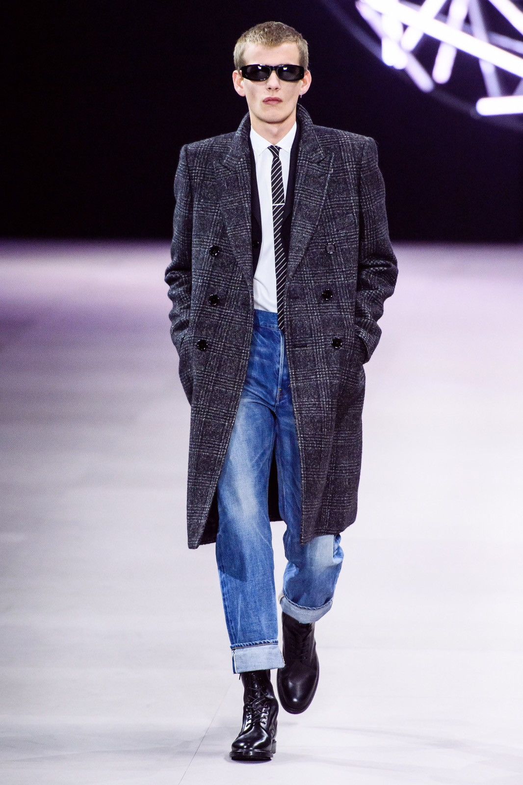 Celine × Hedi Slimane CELINE BY HEDI SLIMANE “FW19 PRINCE OF WALES WOOL COAT” Size US M / EU 48-50 / 2 - 12 Thumbnail