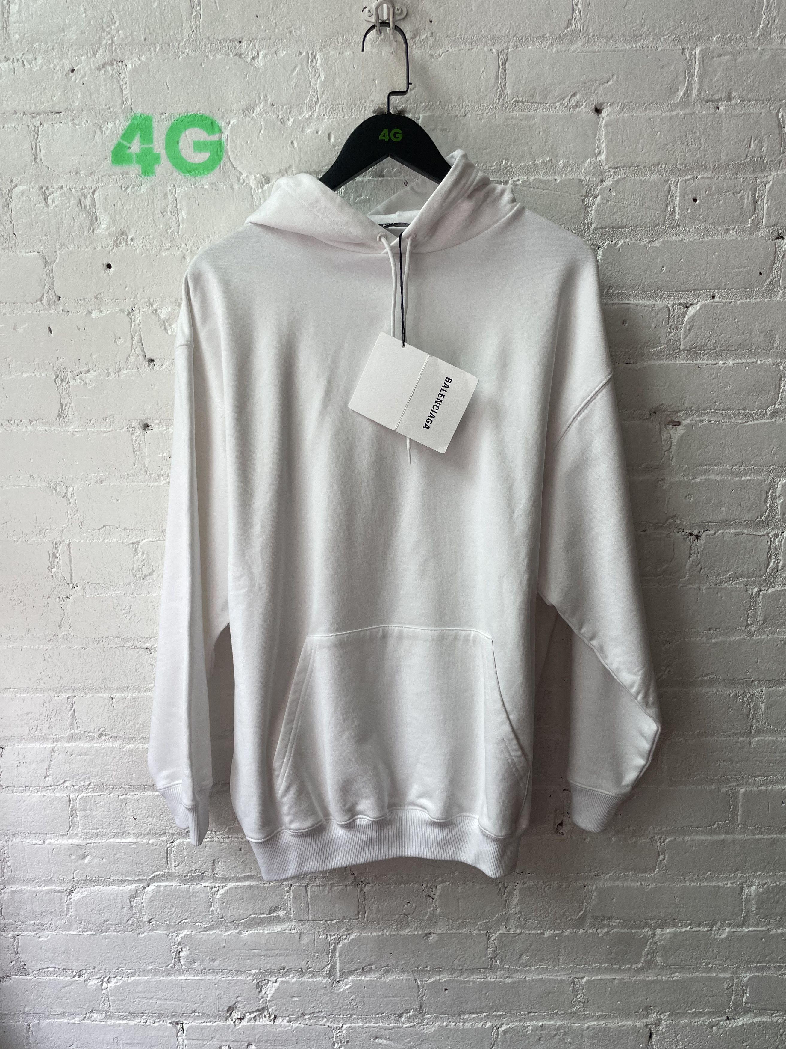 Balenciaga BALENCIAGA WHITE LOGO HOODIE 4GSELLER Size US S / EU 44-46 / 1 - 2 Thumbnail